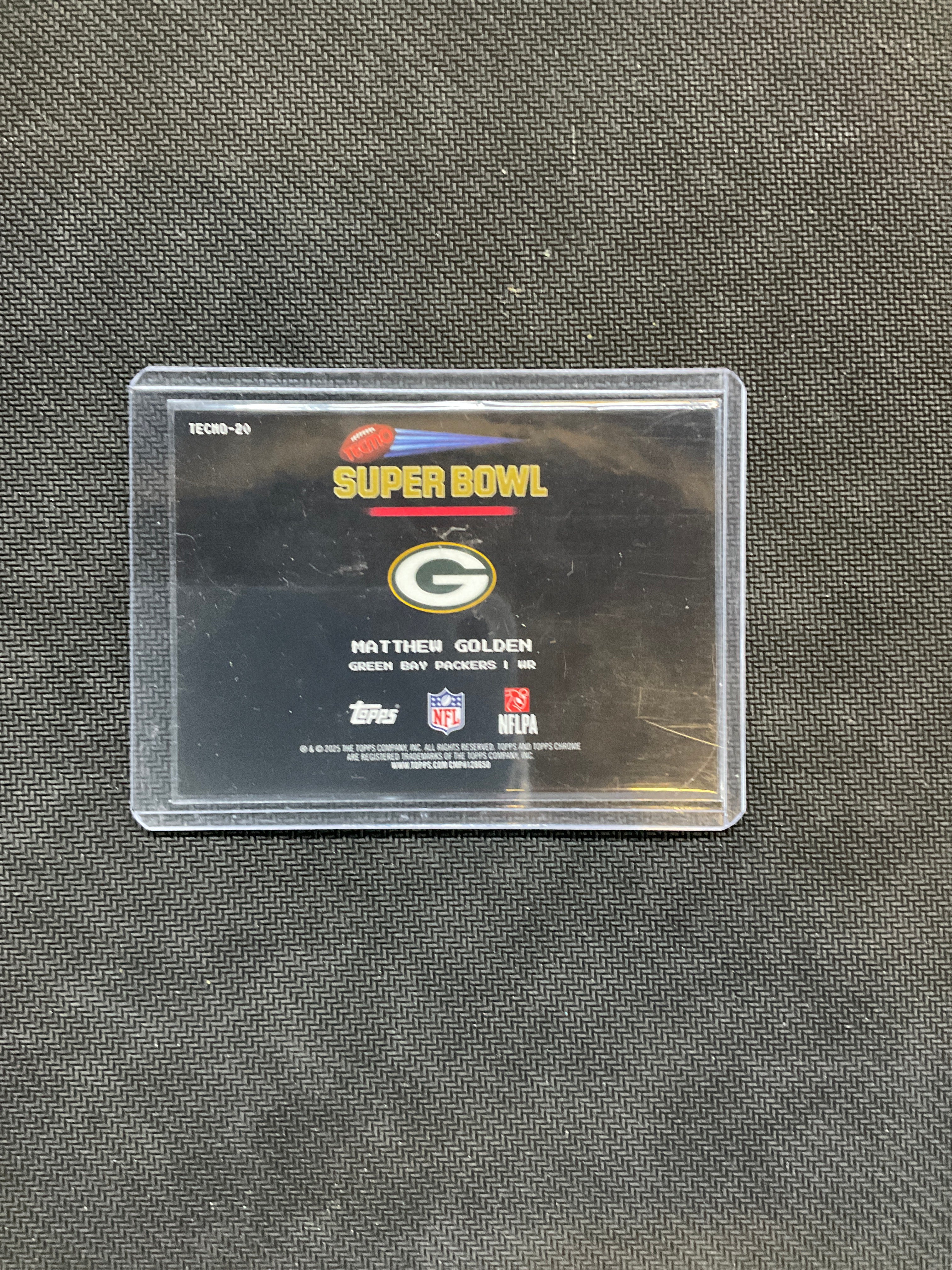 2025 Topps Chrome Matthew Golden Super Bowl Tecmo Case Hit Packers