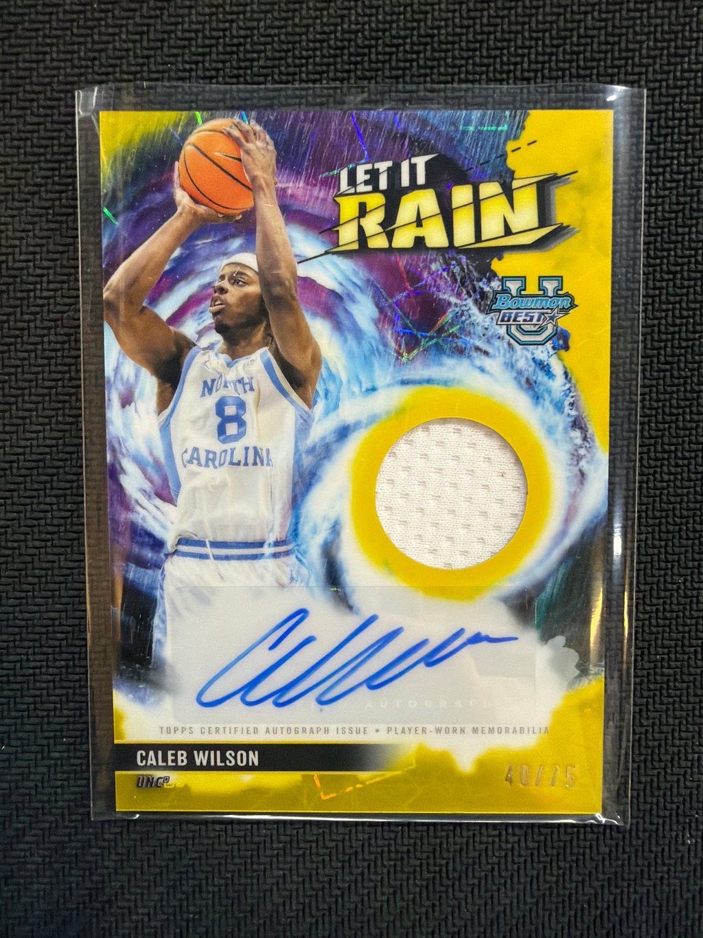 2026 Bowman U Best Caleb Wilson Relic Auto Let It Rain /75