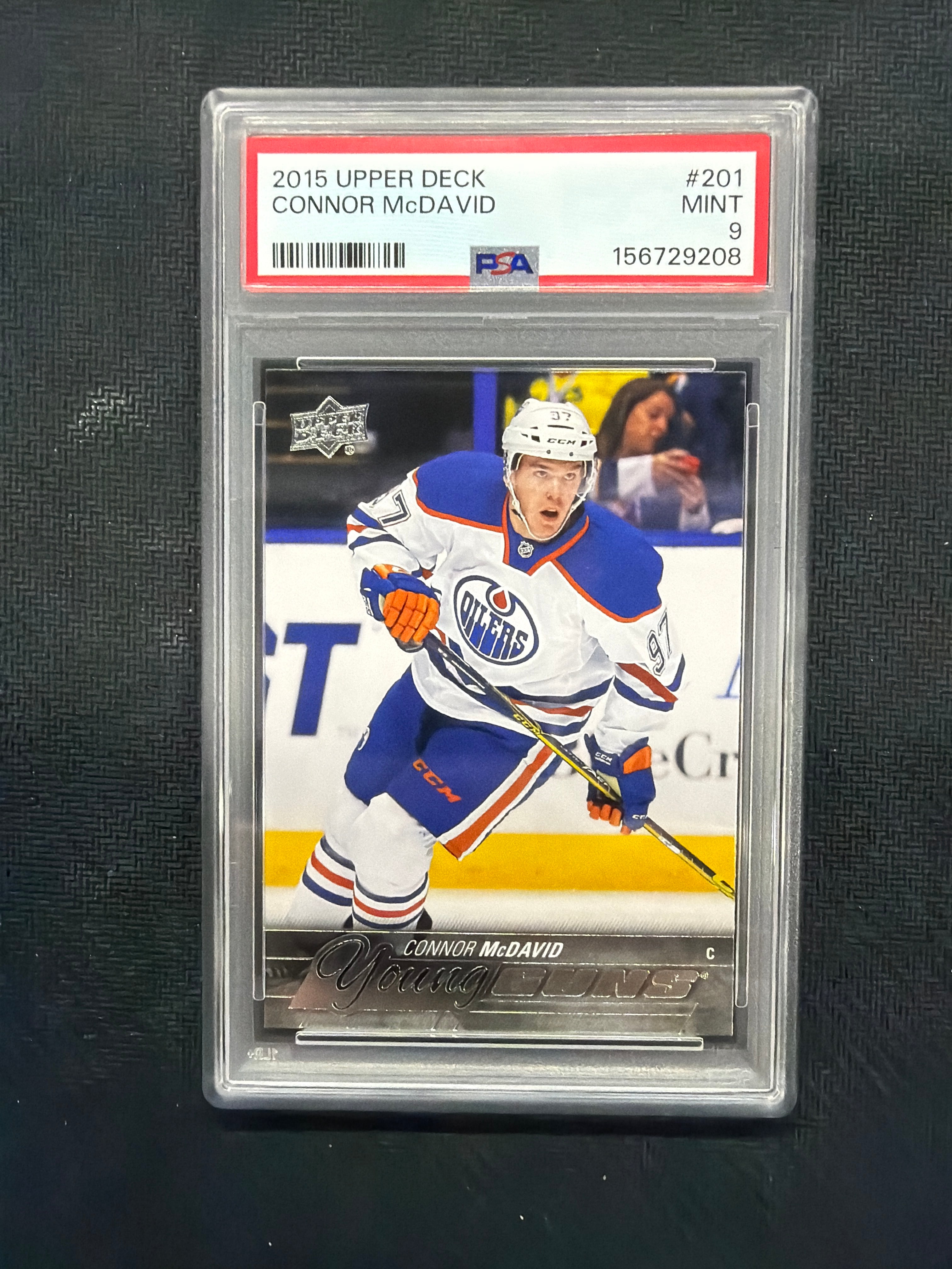 2015 Upper Deck Connor McDavid Young Guns PSA 9 Oilers