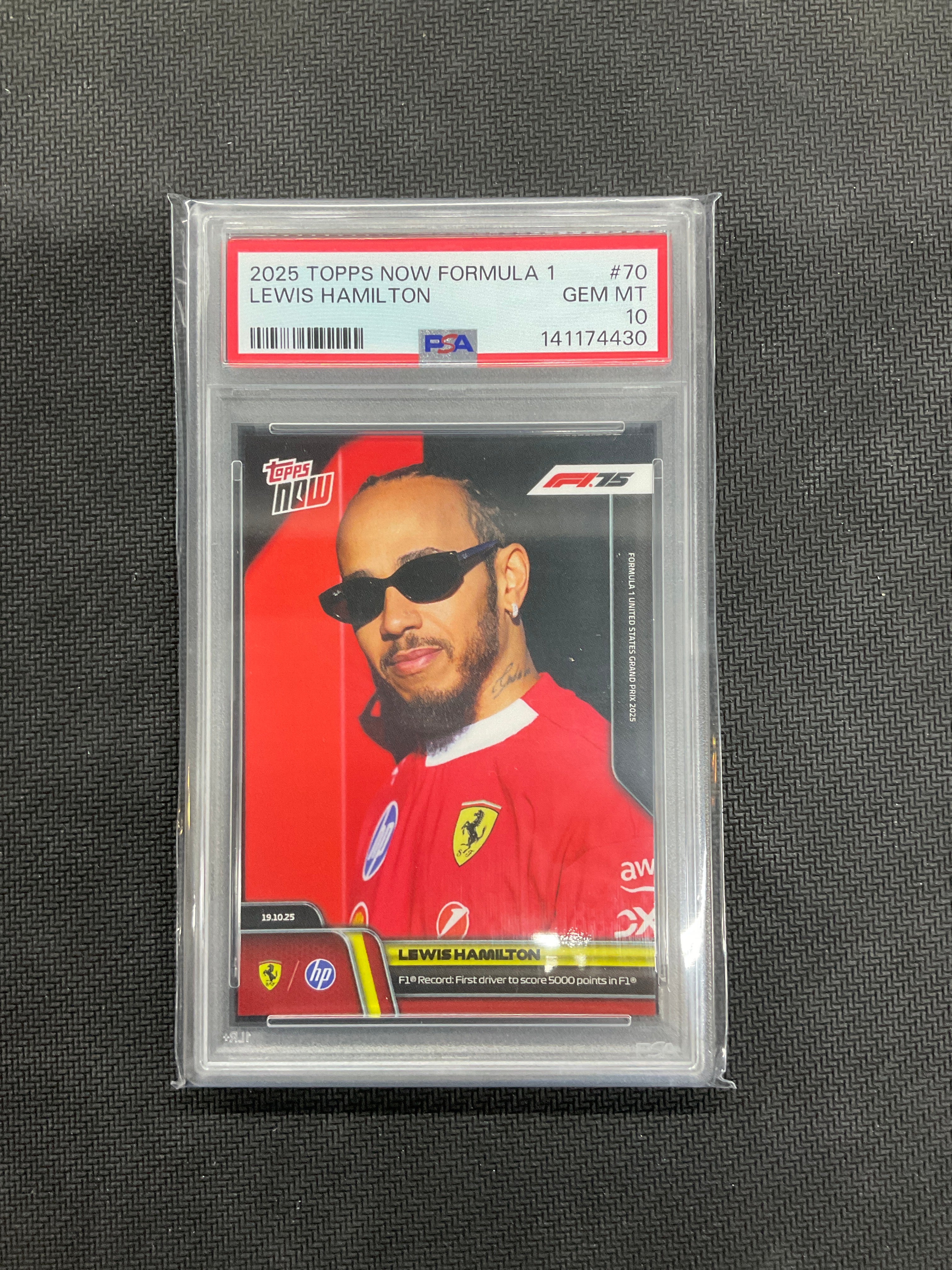 2025 Topps Now F1 Lewis Hamilton #70 PSA 10 Ferrari  430