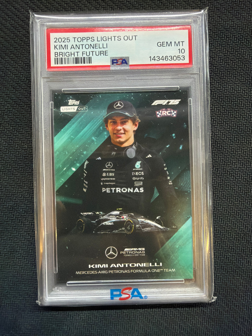 2025 Topps Lights Out Kimi Antonelli Bright Future Rookie PSA 10