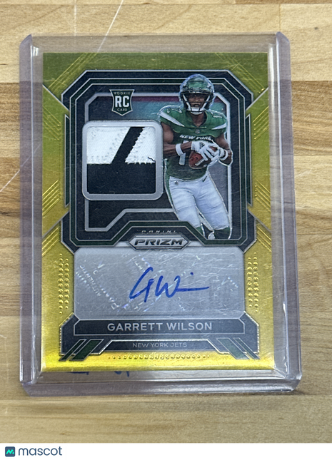 2022 Prizm Garrett Wilson Gold Rookie Patch Auto /10 Jets
