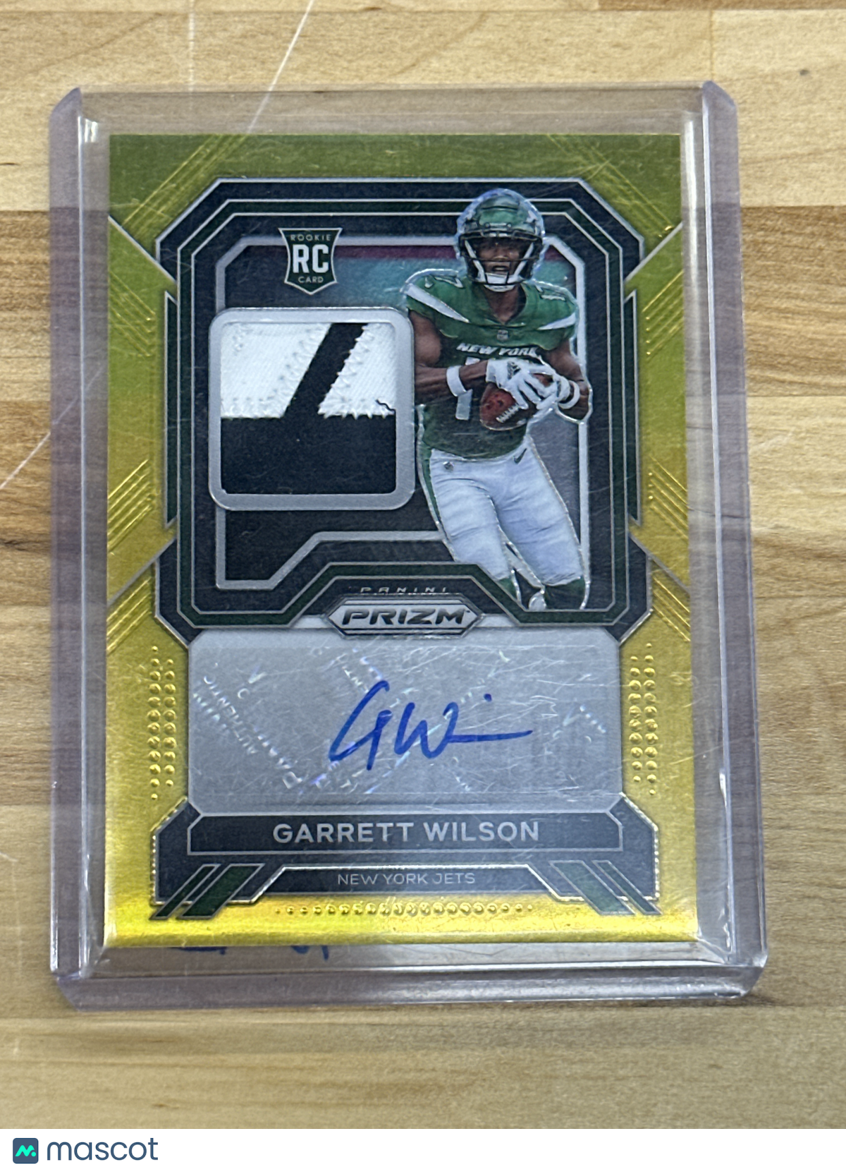 2022 Prizm Garrett Wilson Gold Rookie Patch Auto /10 Jets