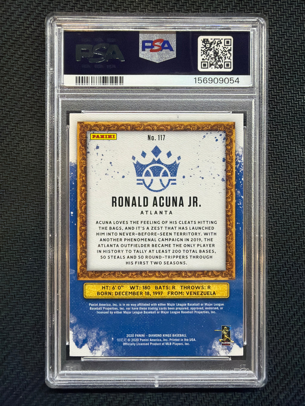 2020 Panini Diamond Kings Ronald Acuna Jr #117 PSA 10 Braves
