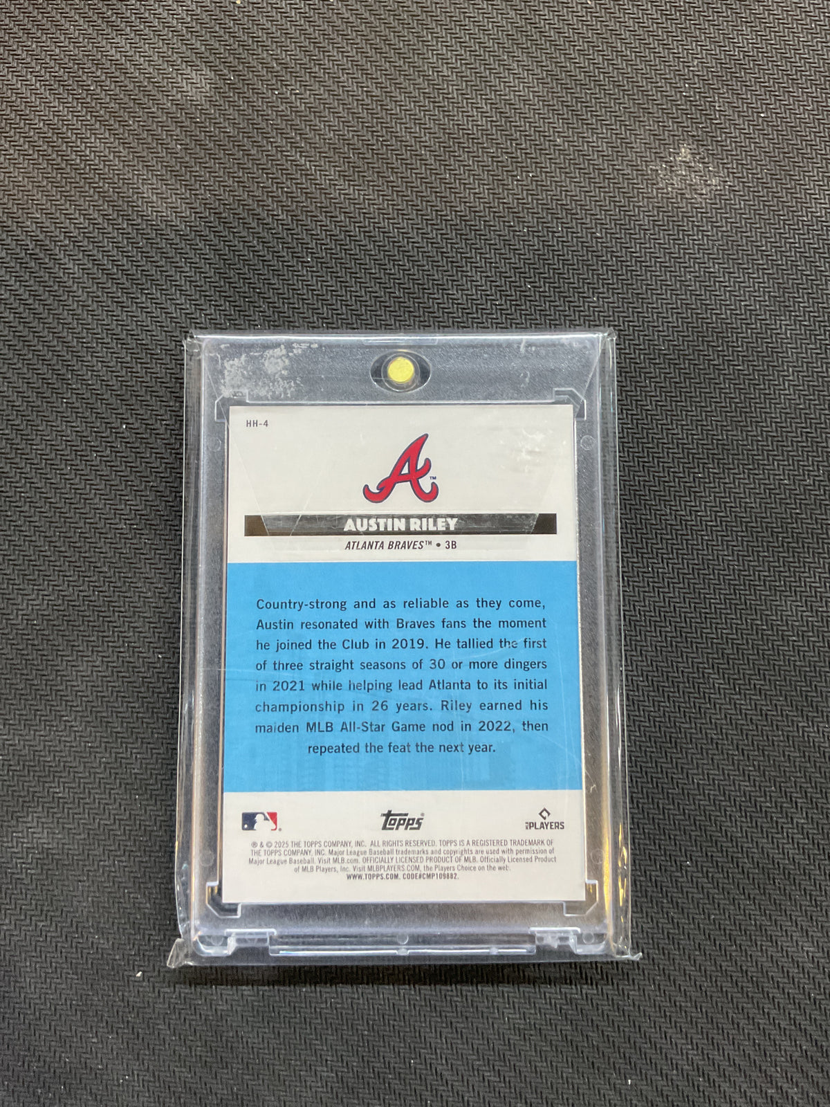 2025 Topps All Star Game Austin Riley Homegrown Heroes Red Refractor /5 Braves