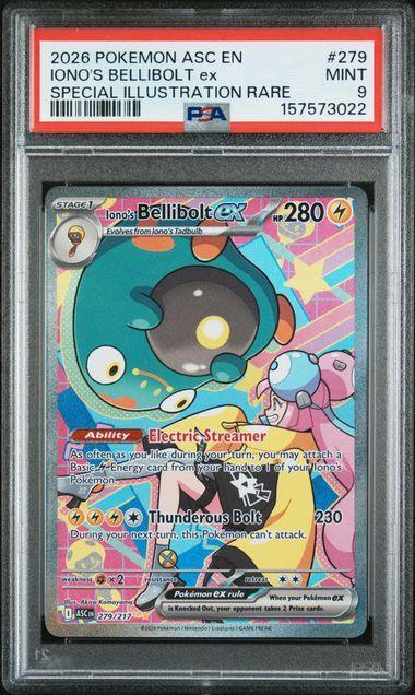 2026 Pokemon Ascended Heroes Iono's Bellibolt ex 279 PSA 9
