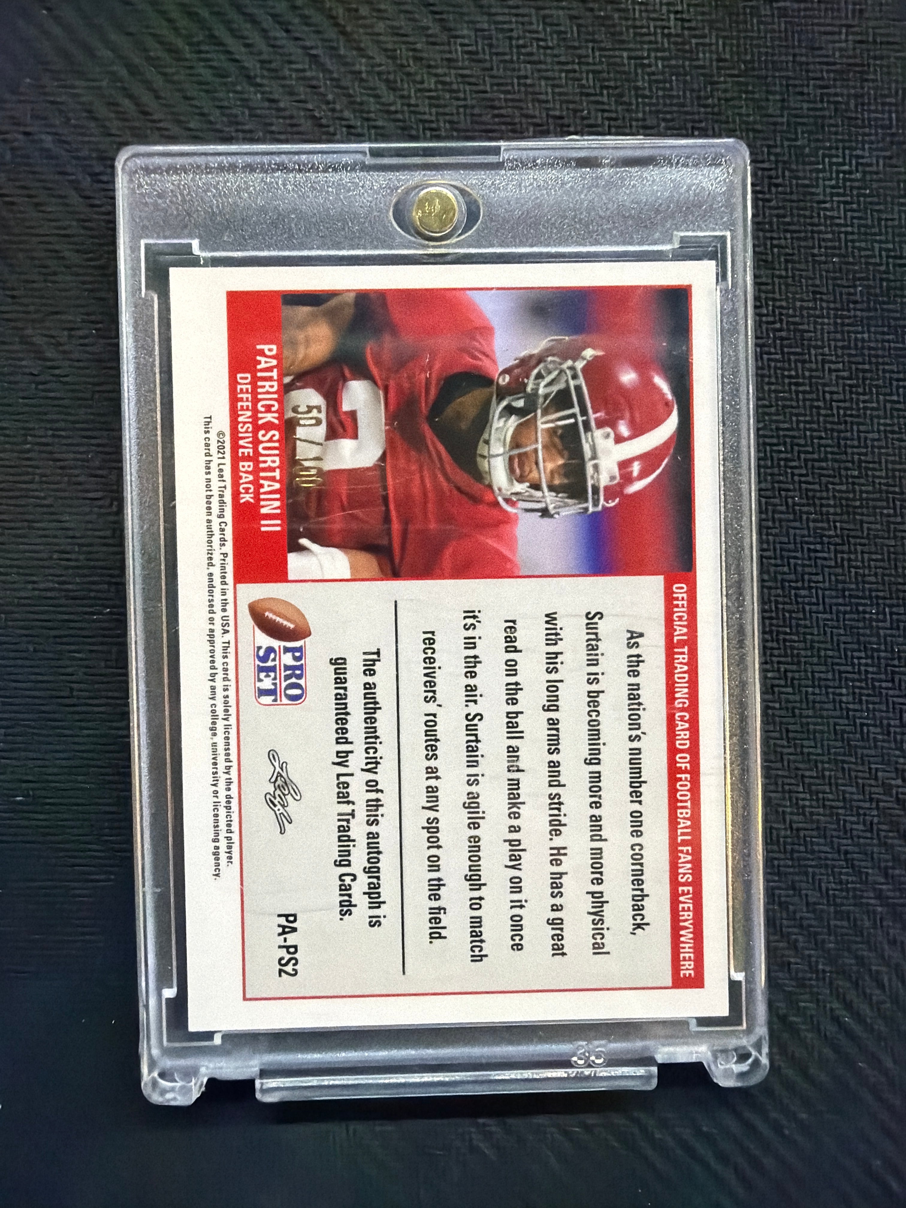 Leaf Pro Set Patrick Surtain II Auto /100 Alabama