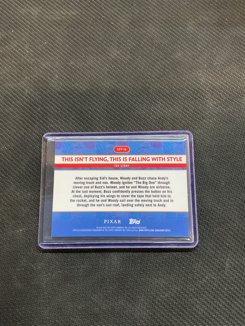 2025 Topps Toy Story Woody / Buzz Lightyear Falling With Style Bronze Shimmer /99