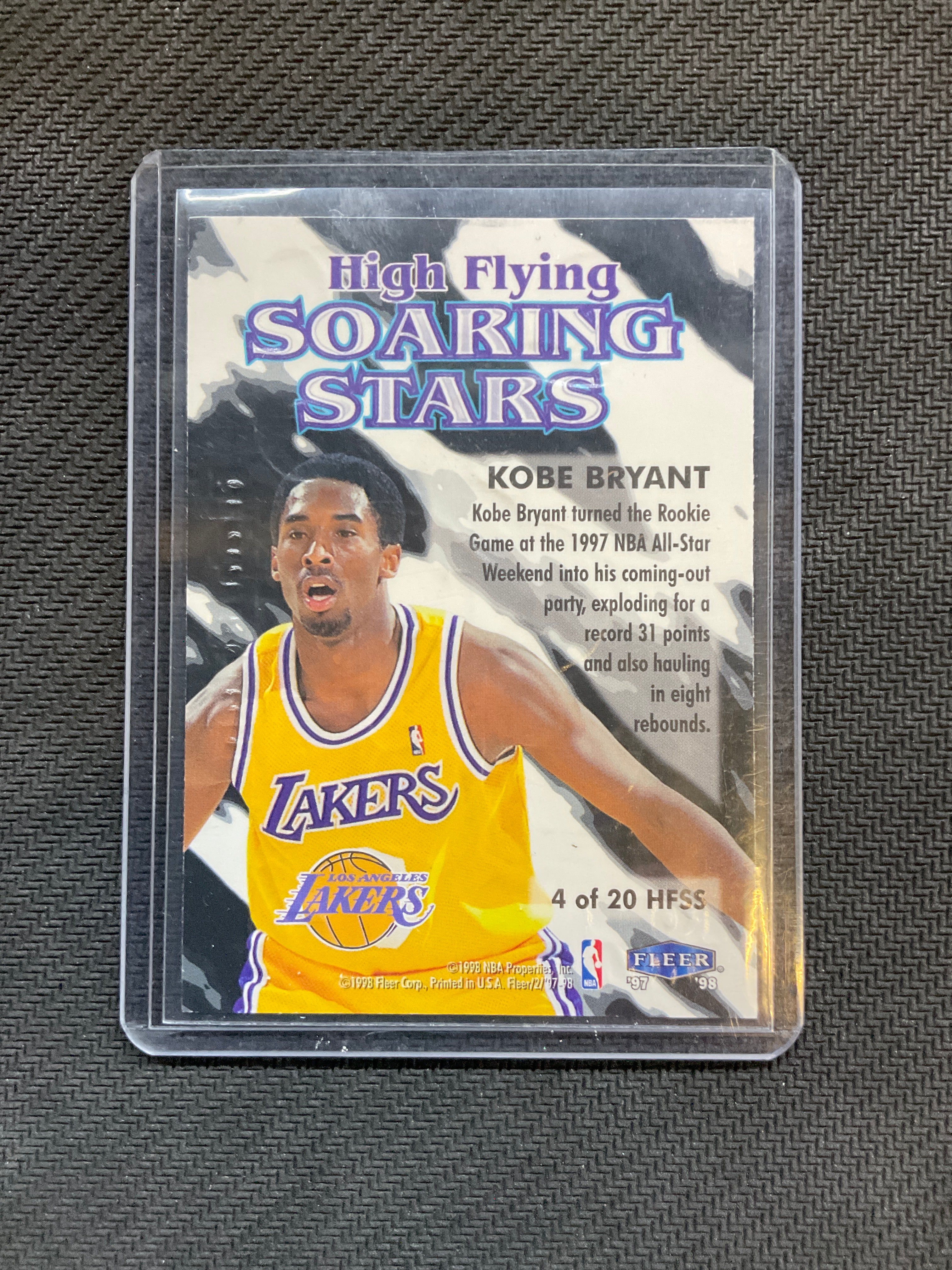 1997 Fleer Kobe Bryant High Flying Soaring Stars #4 Lakers