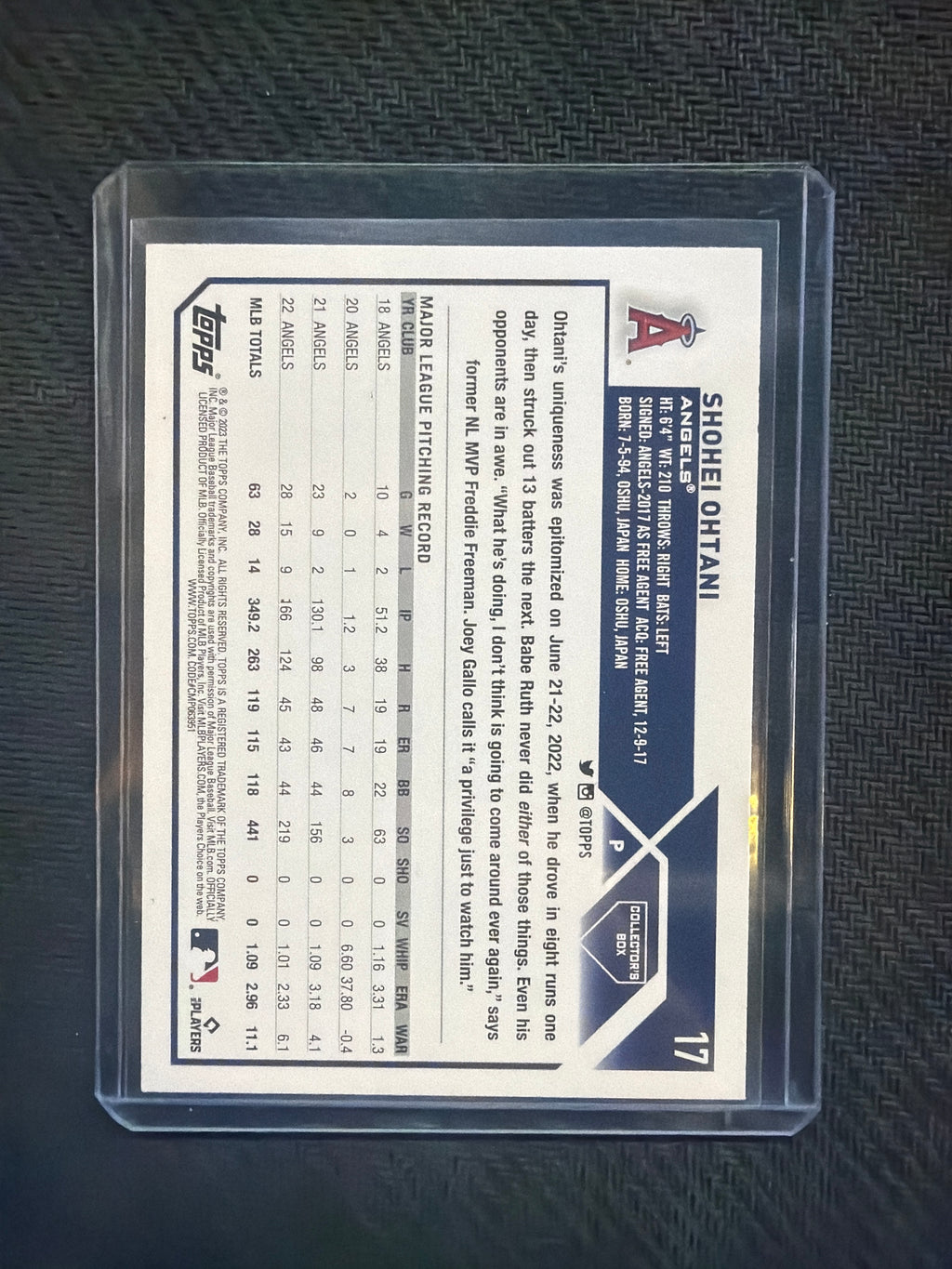 2023 Topps Shohei Ohtani Crackle Foil