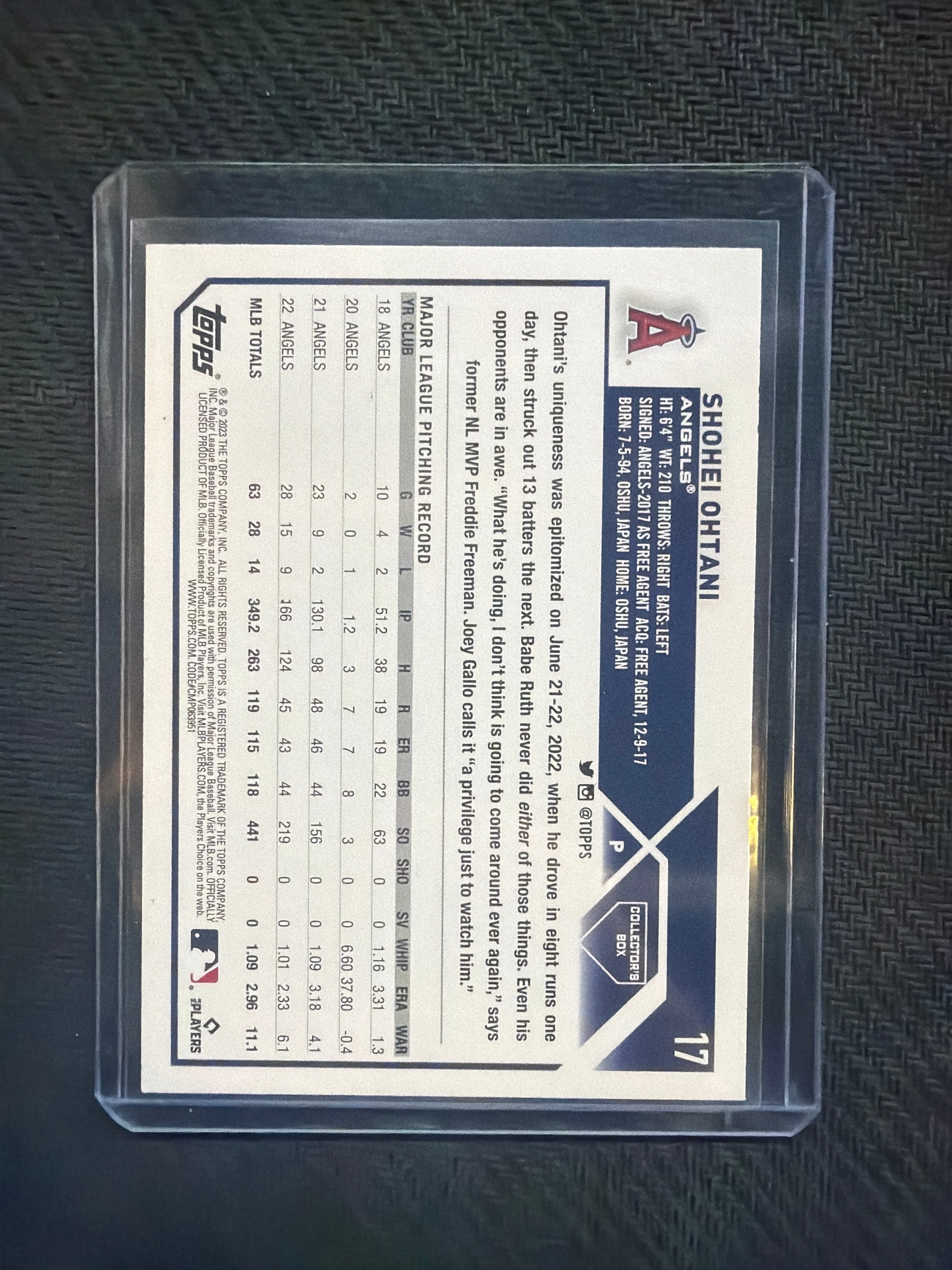 2023 Topps Shohei Ohtani Crackle Foil