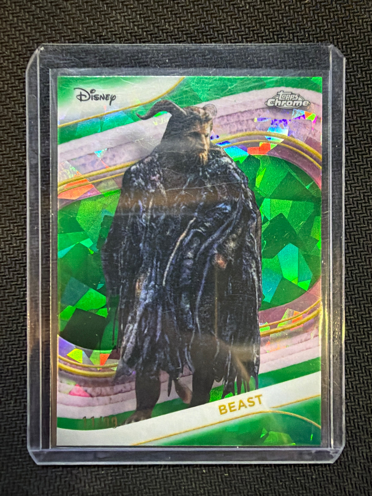 2025 Topps Chrome Disney Sapphire Beast Green /99 #130