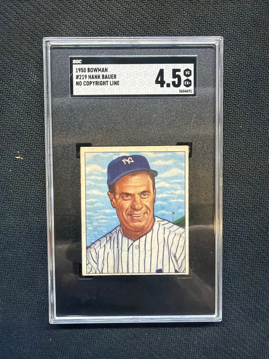 1950 Bowman #219 Hank Bouer SGC 4.5 Yankees