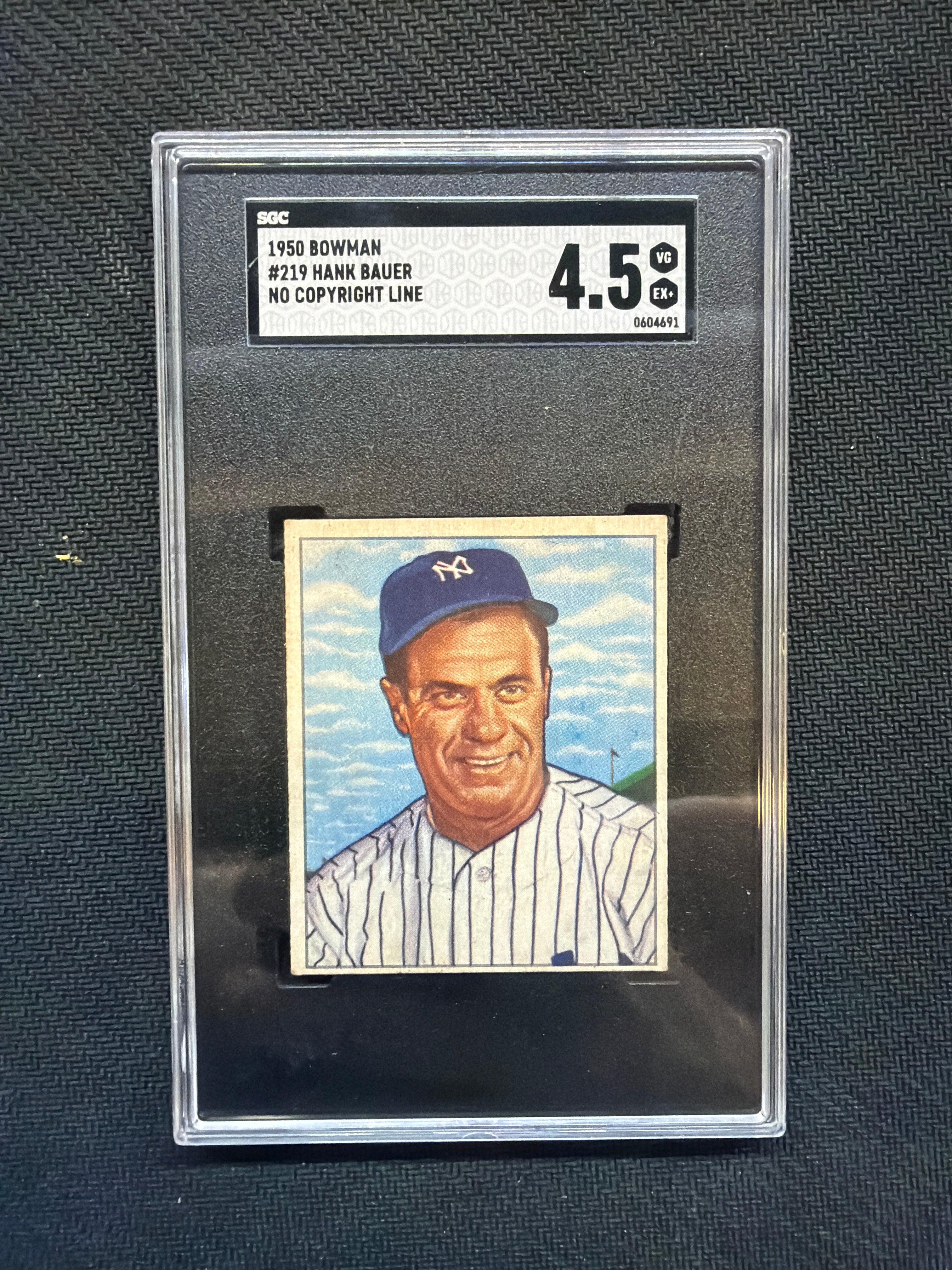 1950 Bowman #219 Hank Bouer SGC 4.5 Yankees