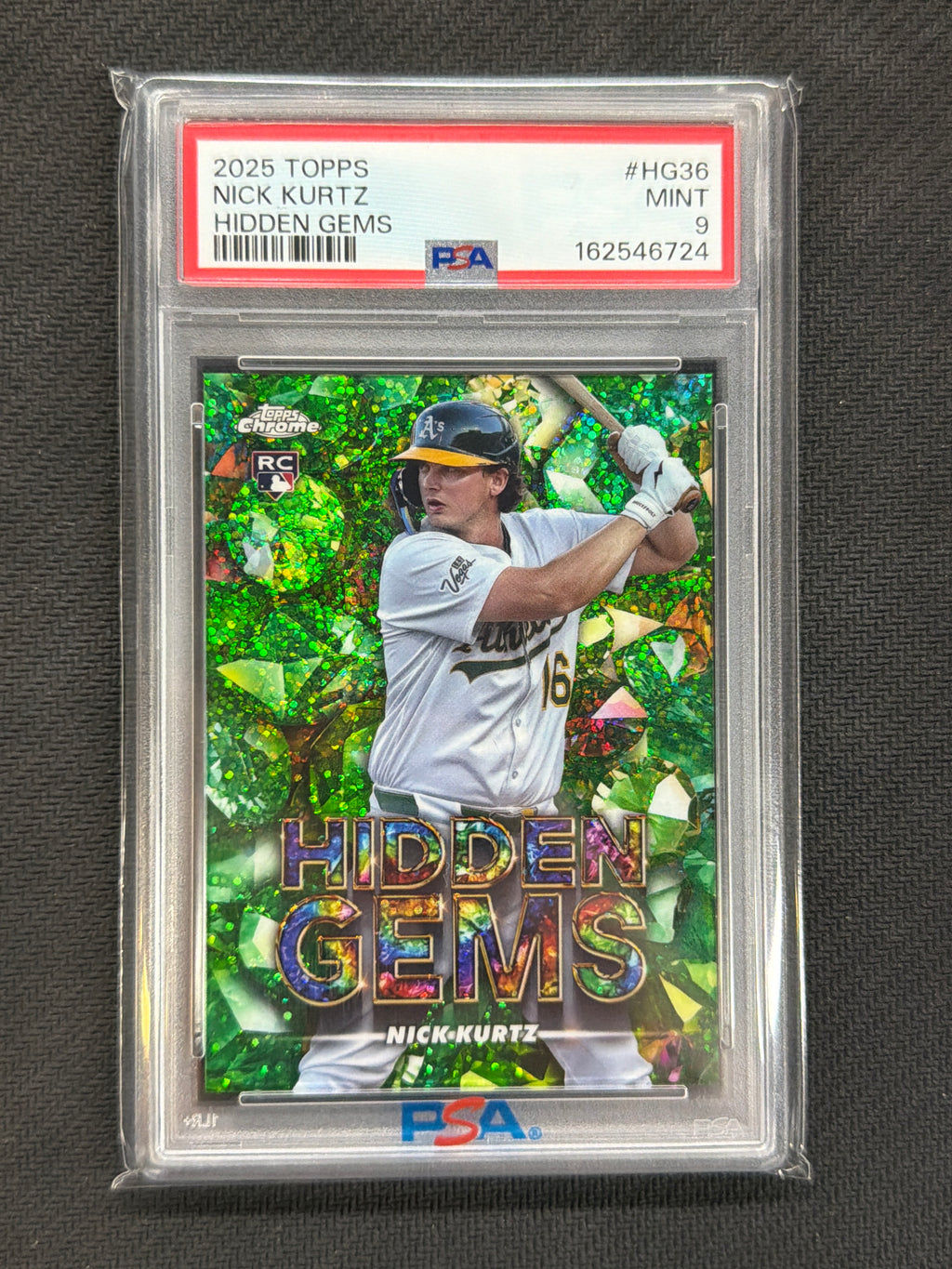 2025 Topps Chrome Nick Kurtz #HG36 Hidden Gems Case Hit PSA 9 724