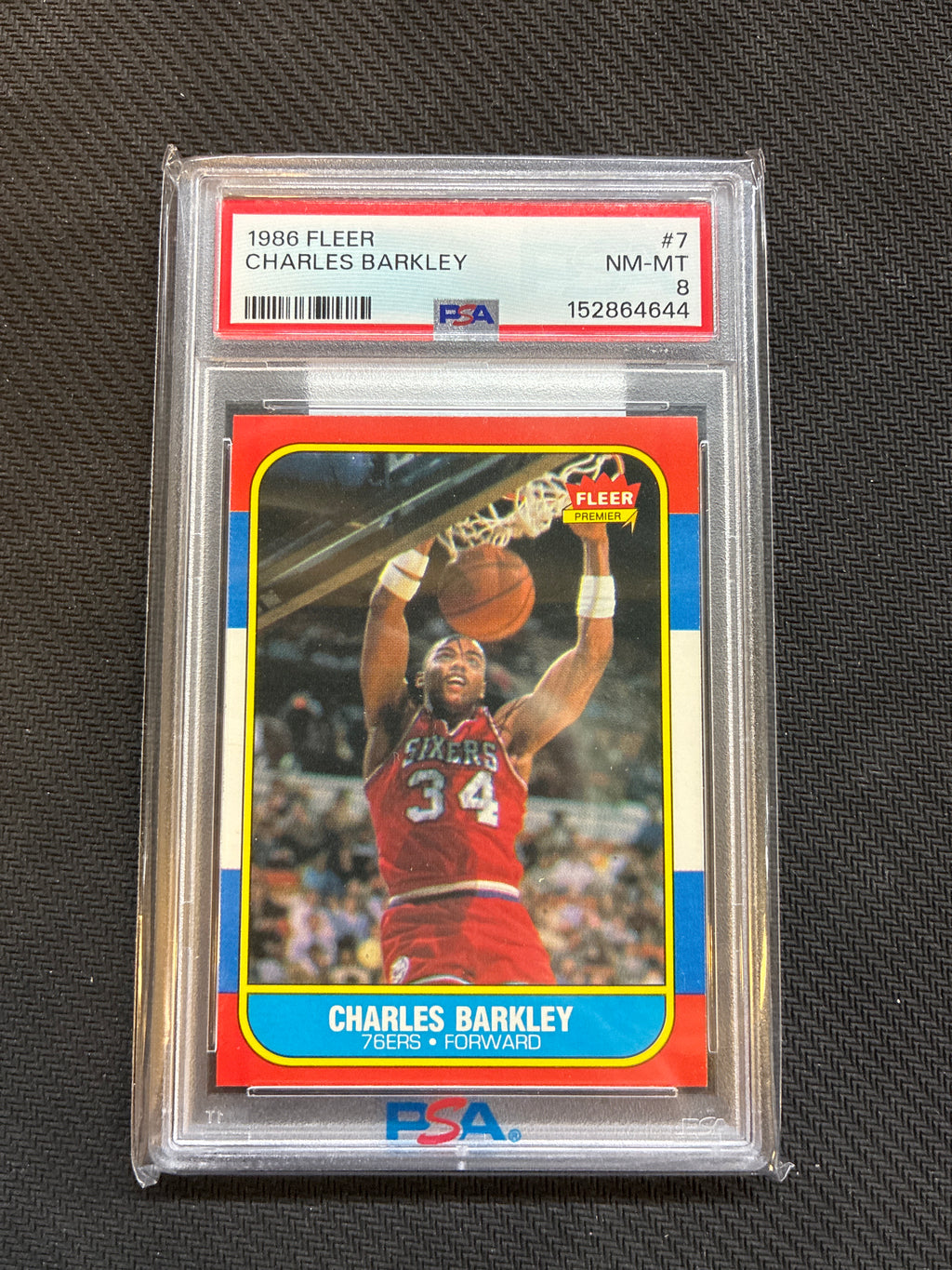 1986 Fleer Charles Barkley PSA 8 76ers