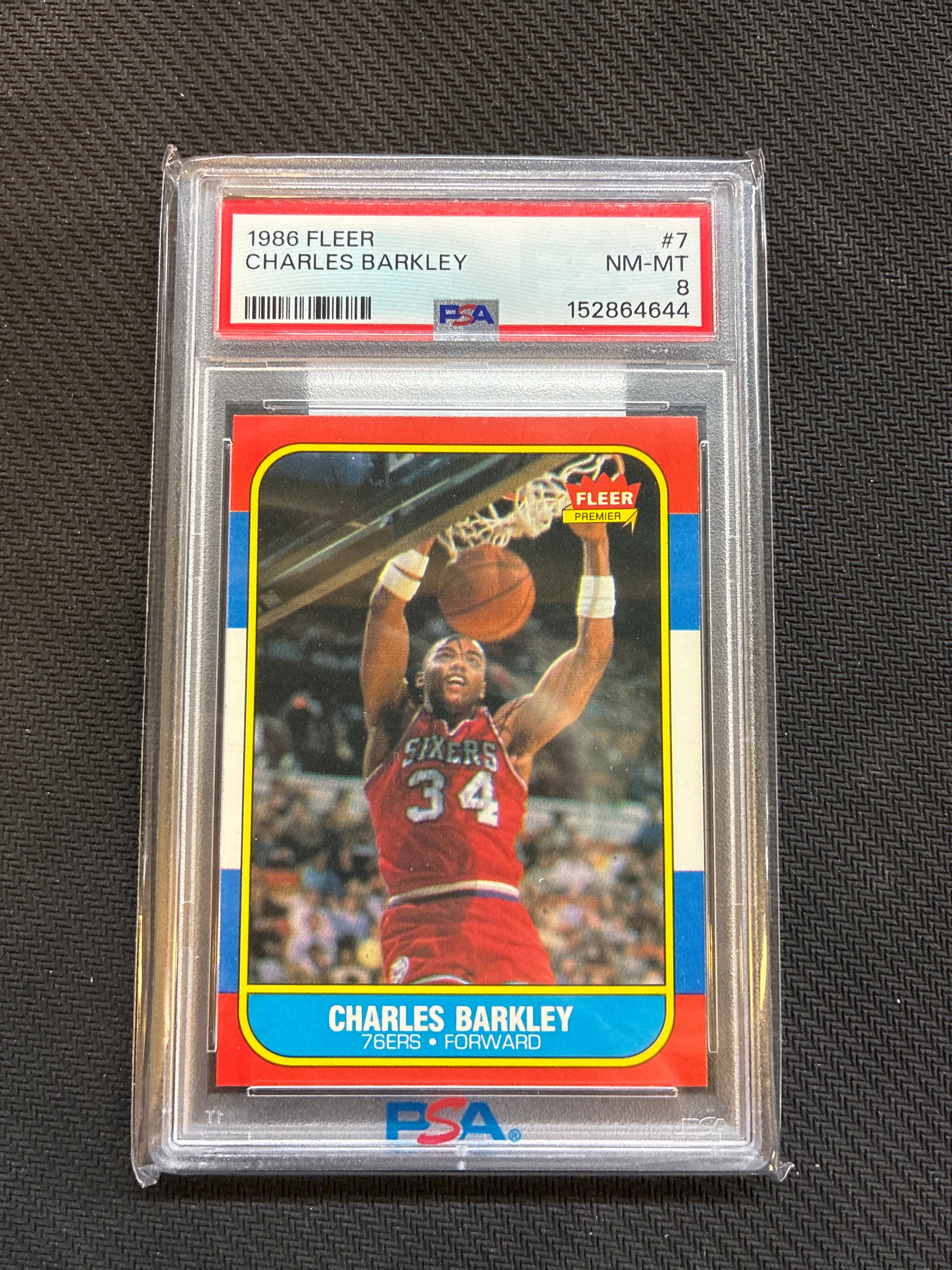 1986 Fleer Charles Barkley PSA 8 76ers