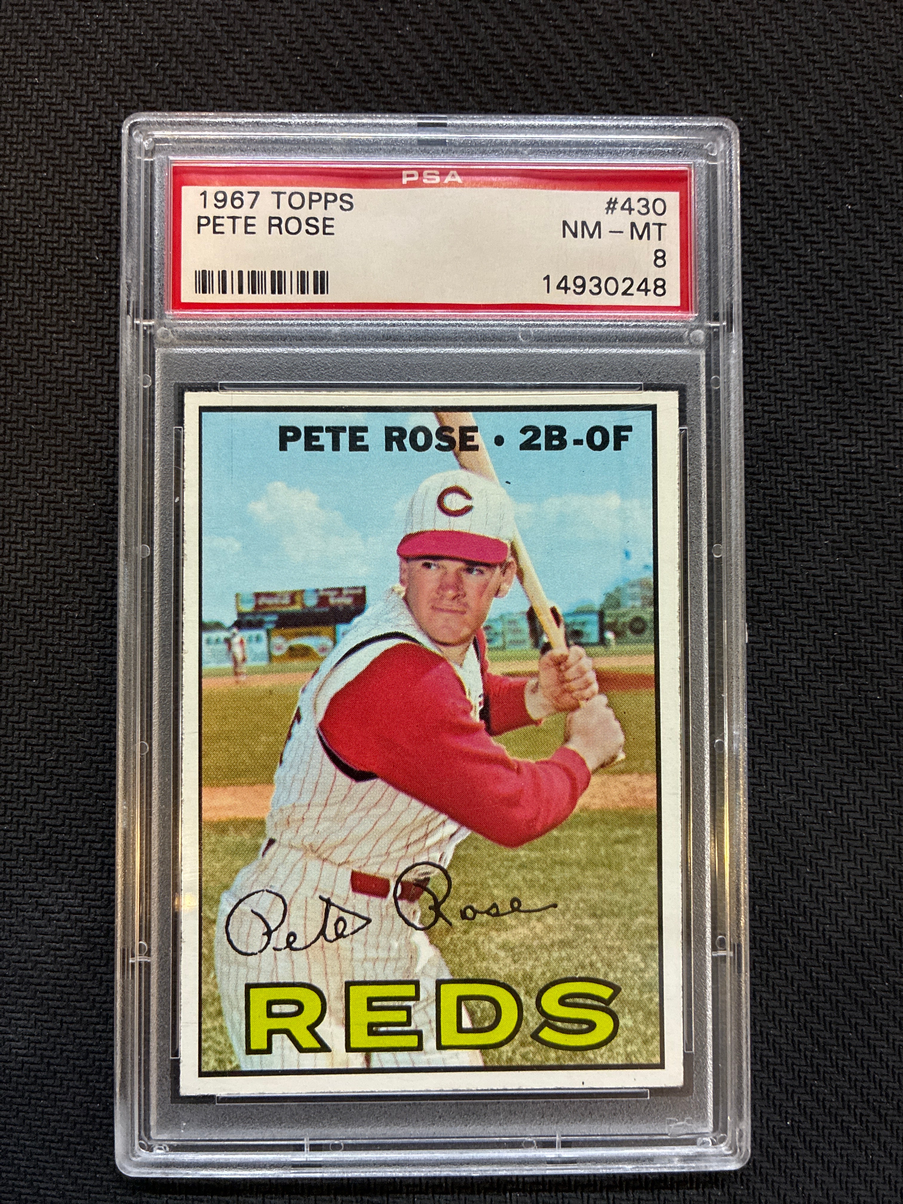 1967 Topps Pete Rose PSA 8 Reds