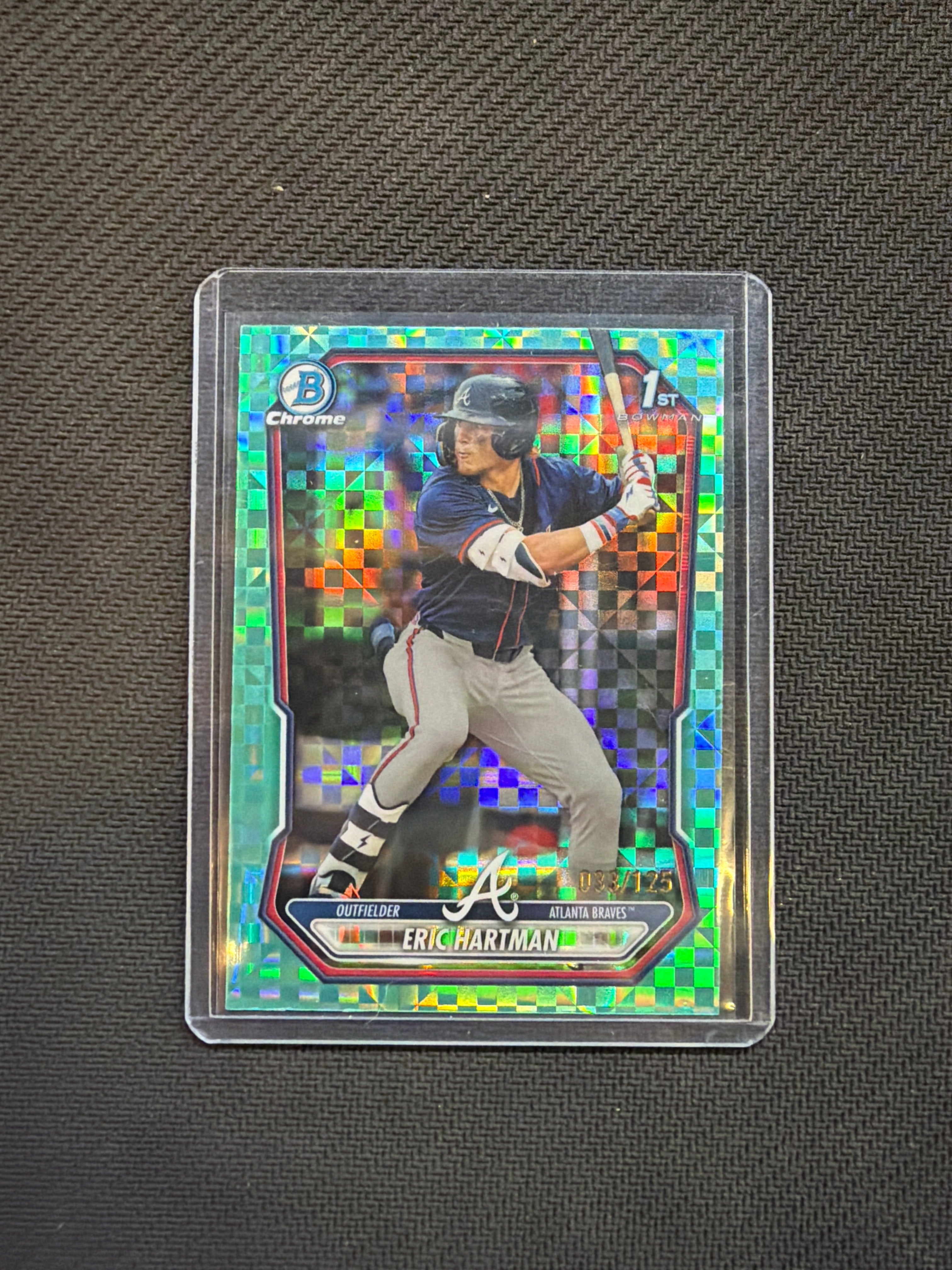 2026 Bowman Chrome Eric Hartman Aqua Geometric /125 Braves