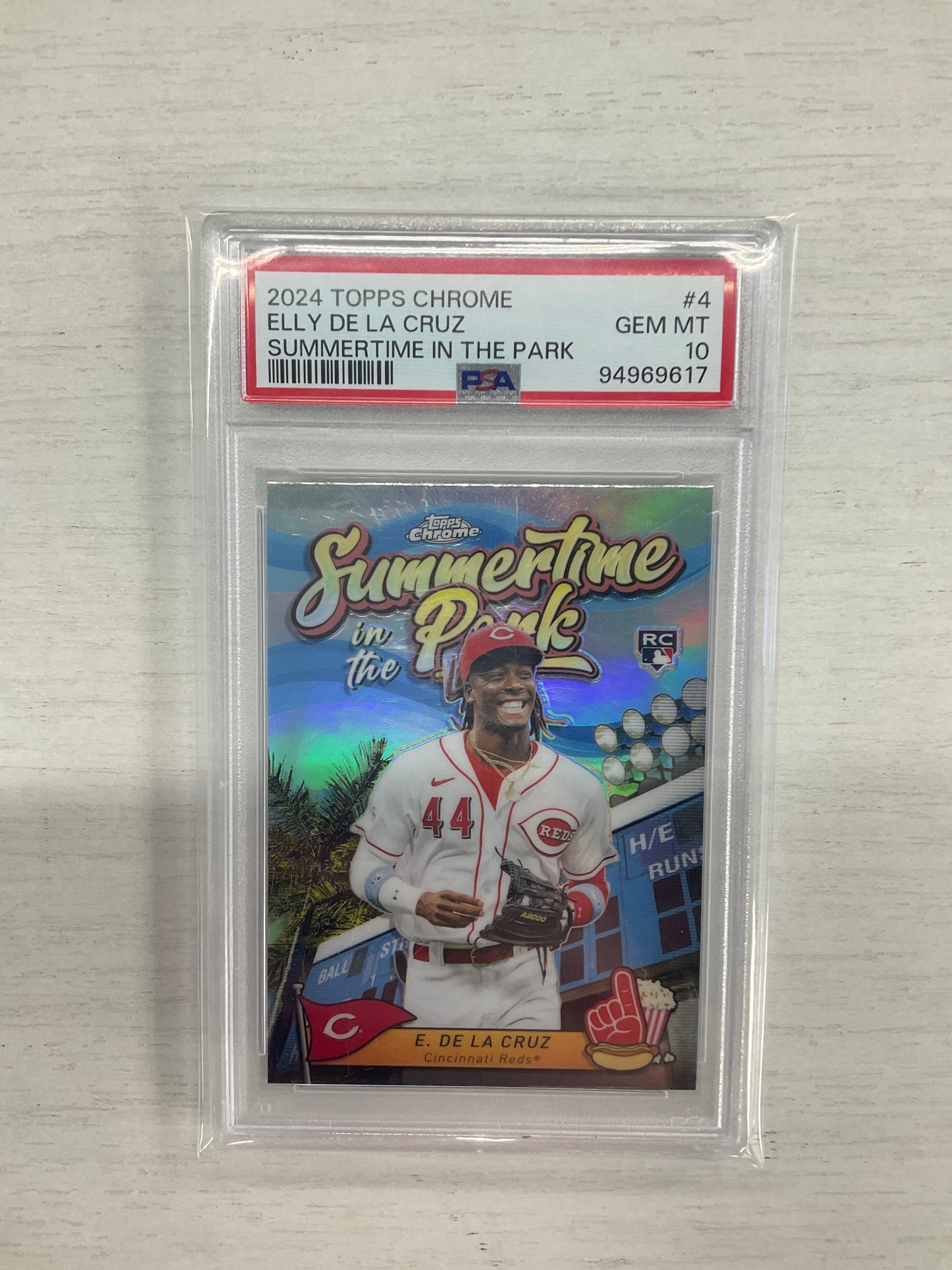 2024 Topps Chome Elly De La Cruz Summertime In The Park PSA 10