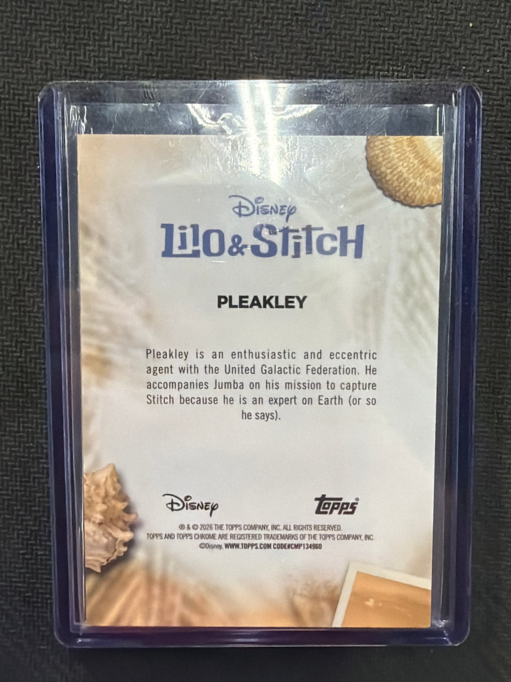 2026 Topps Chrome Disney Shadowbox Pleakley Orange /25