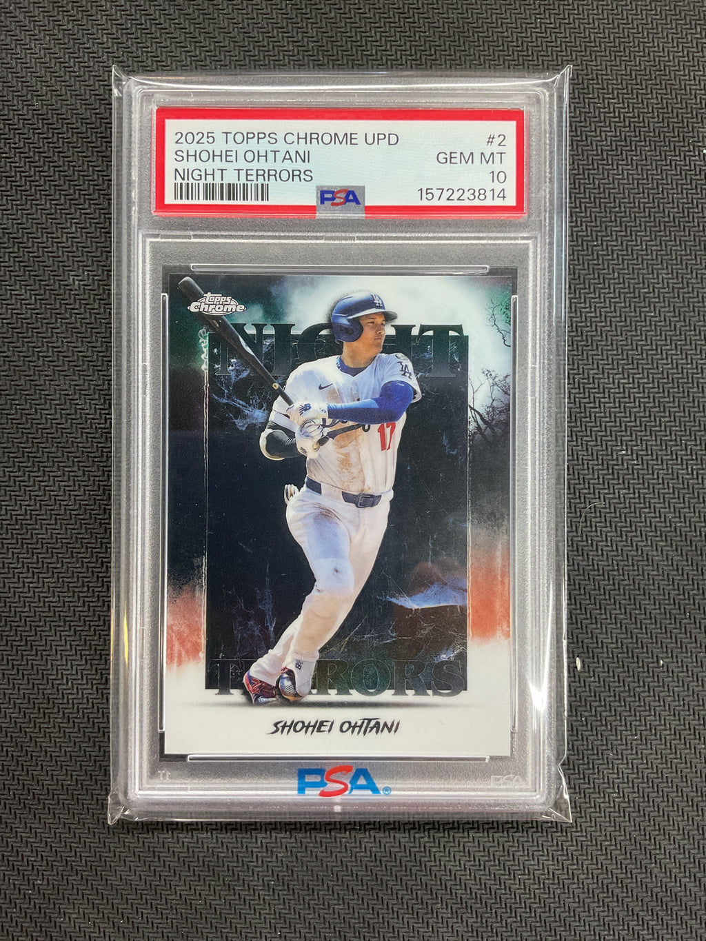 2025 Topps Chrome Update Shohei Ohtani Night Terrors PSA 10 814 Dodgers