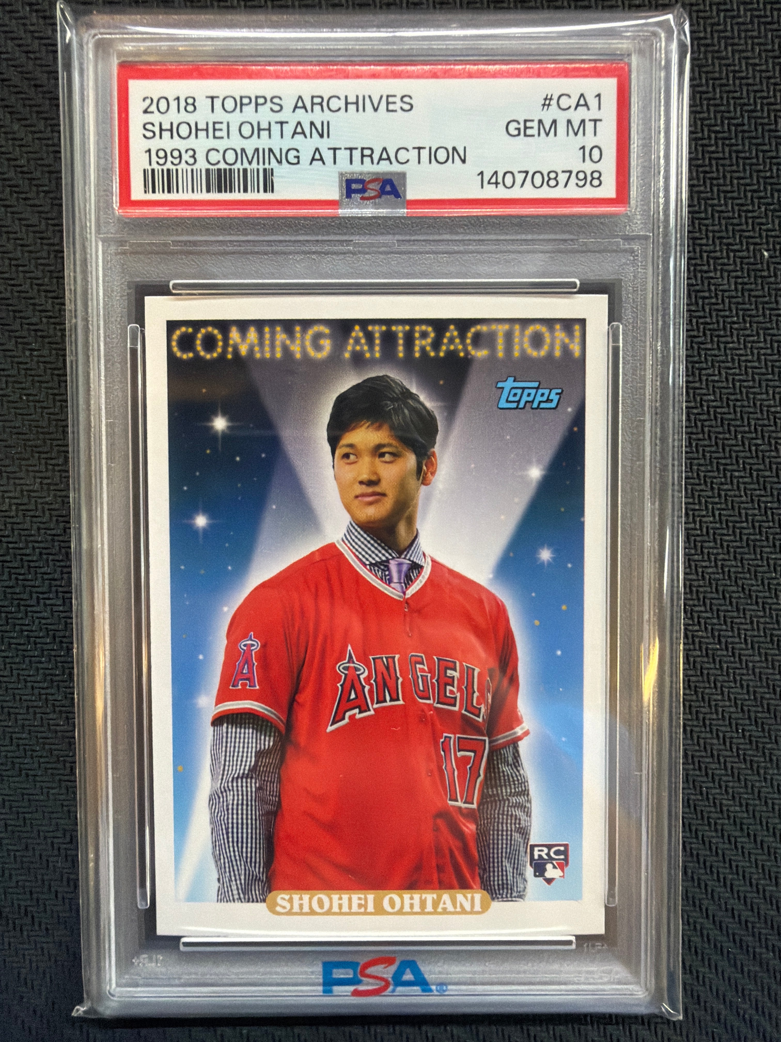 2018 Topps Archives Shohei Ohtani 1993 Coming Attraction #CA1 PSA 10 Angels
