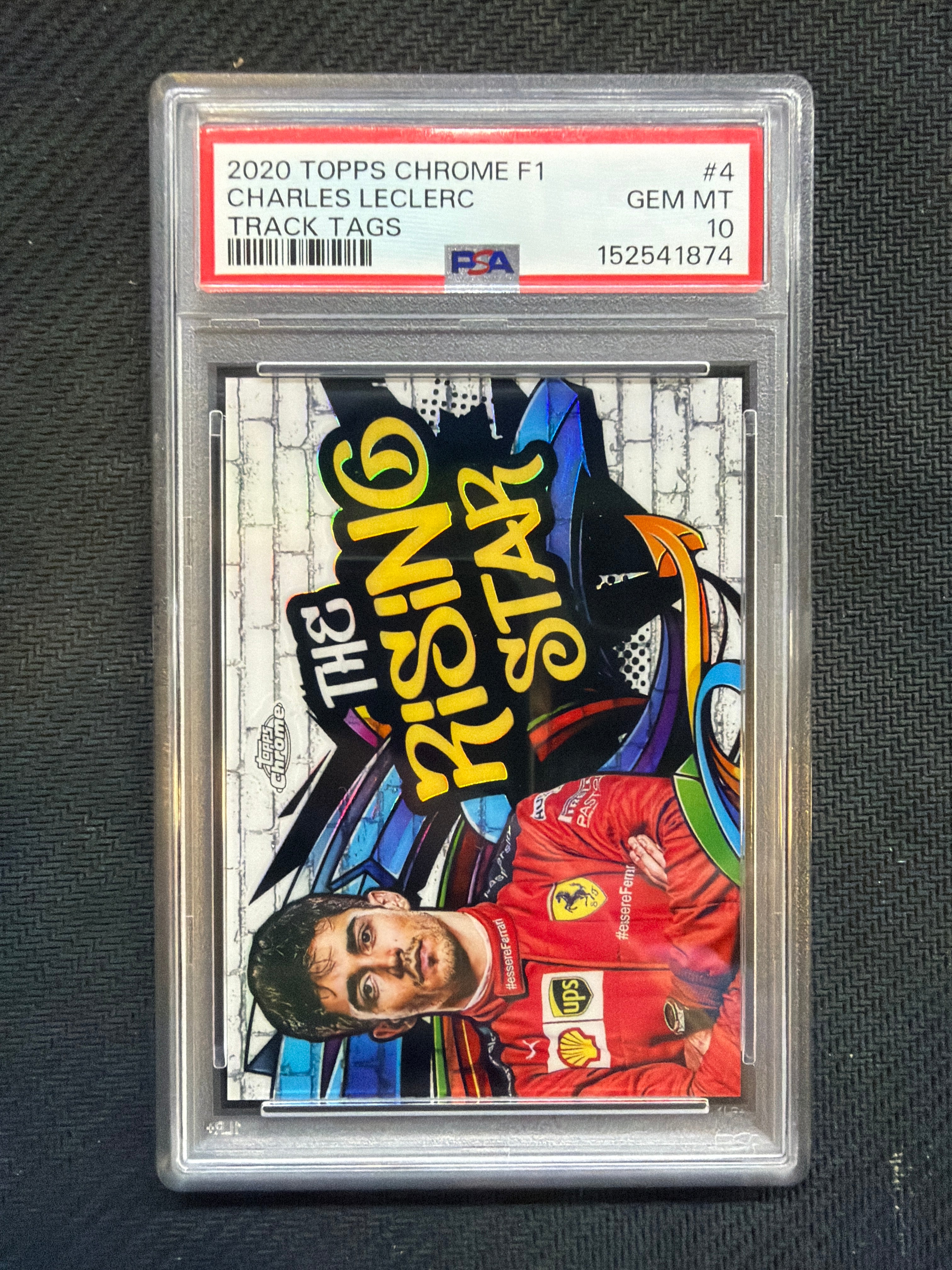 2020 Topps Chrome F1 Charles Leclerc Track Tags #4 PSA 10 Ferrari 874