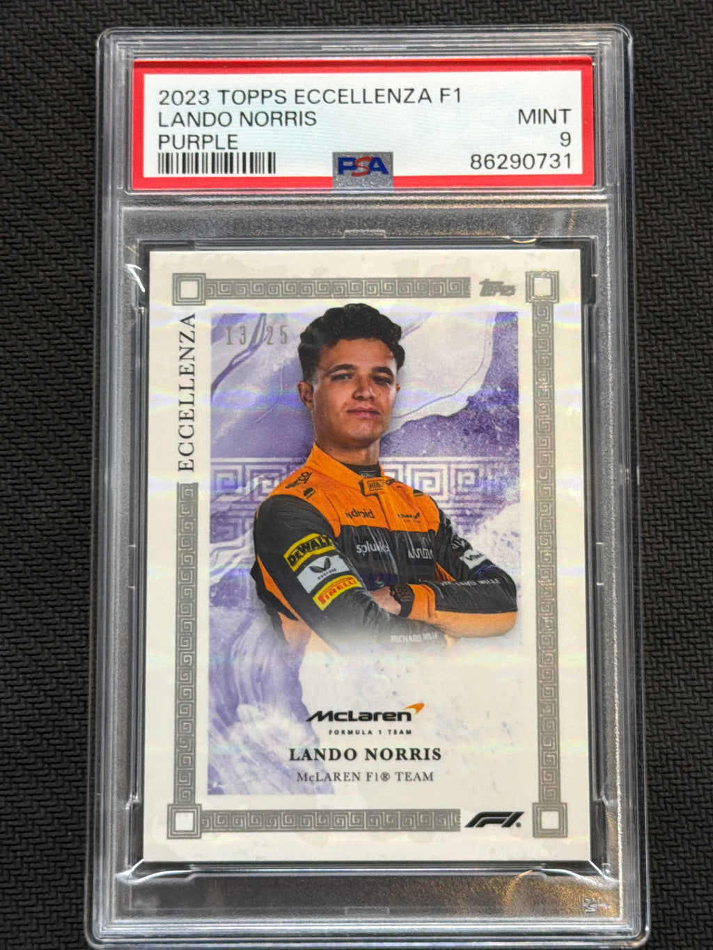 2023 Topps eccellenza F1 Lando Norris Purple /25 PSA 9