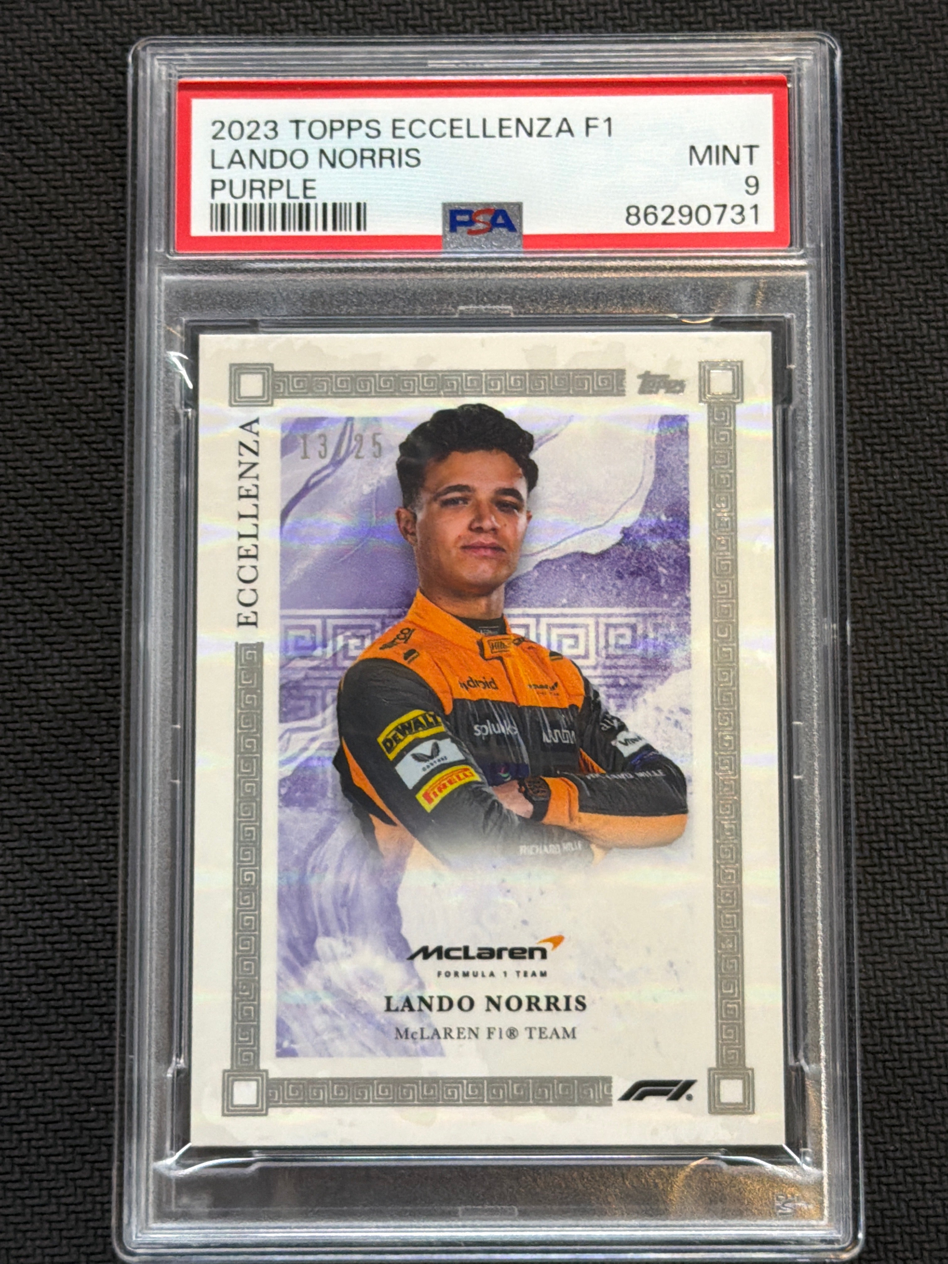 2023 Topps eccellenza F1 Lando Norris Purple /25 PSA 9