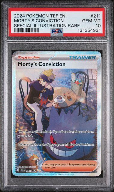 2024 Pokemon Temporal Forces Morty's Conviction 211 PSA 10