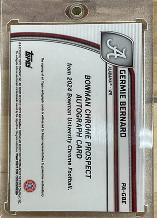 2024 Bowman U Chrome Germie Bernard Auto Gold /50 Alabama