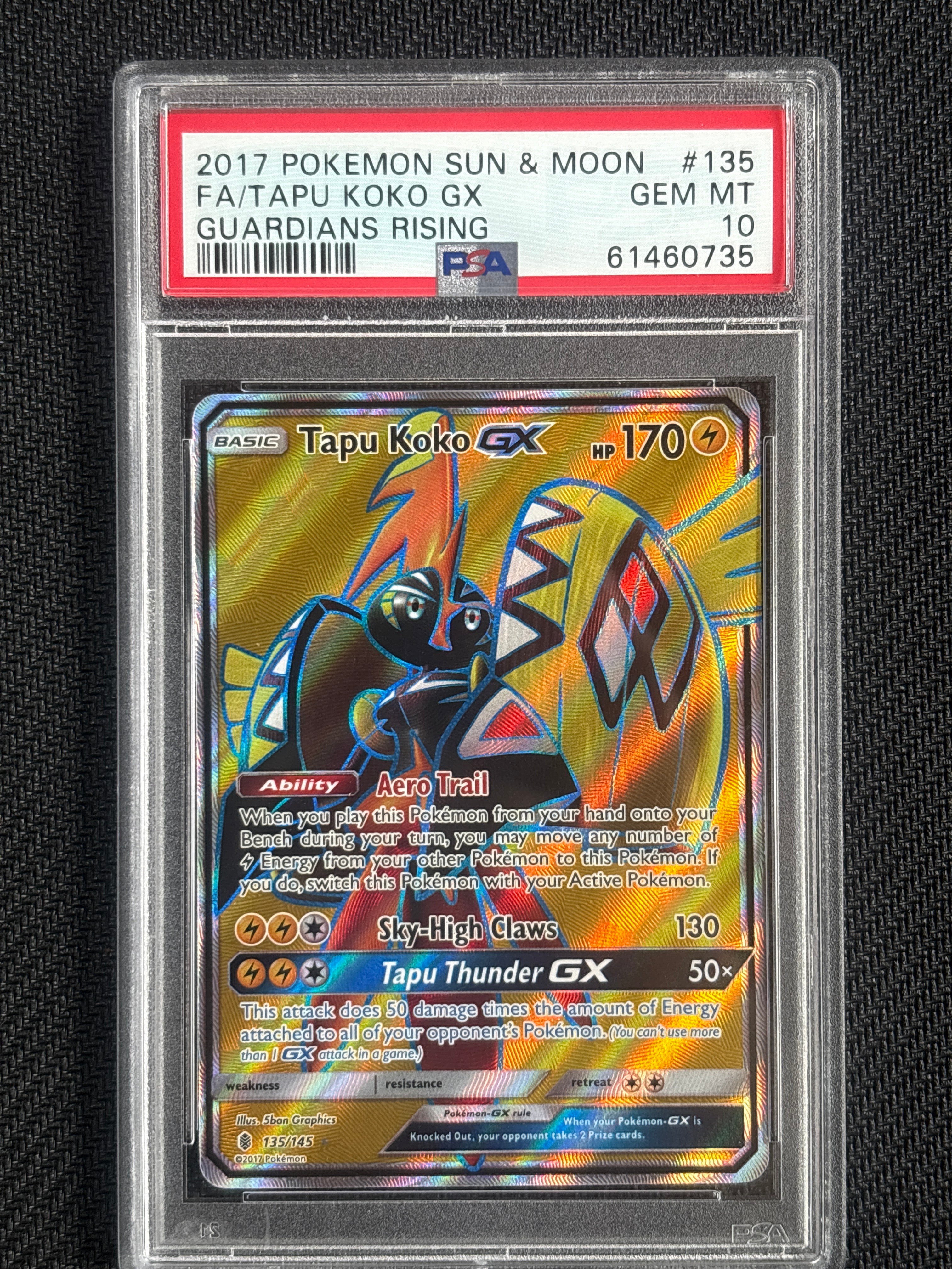 2017 Tapu Koko GX 135 PSA 10