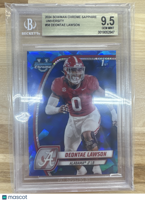 2024 Bowman Chrome University Sapphire Deontae Lawson BGS 9.5