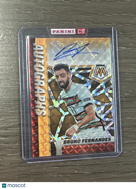2021-22 Mosaic Bruno Fernandes Red Orange Auto /50 Portugal