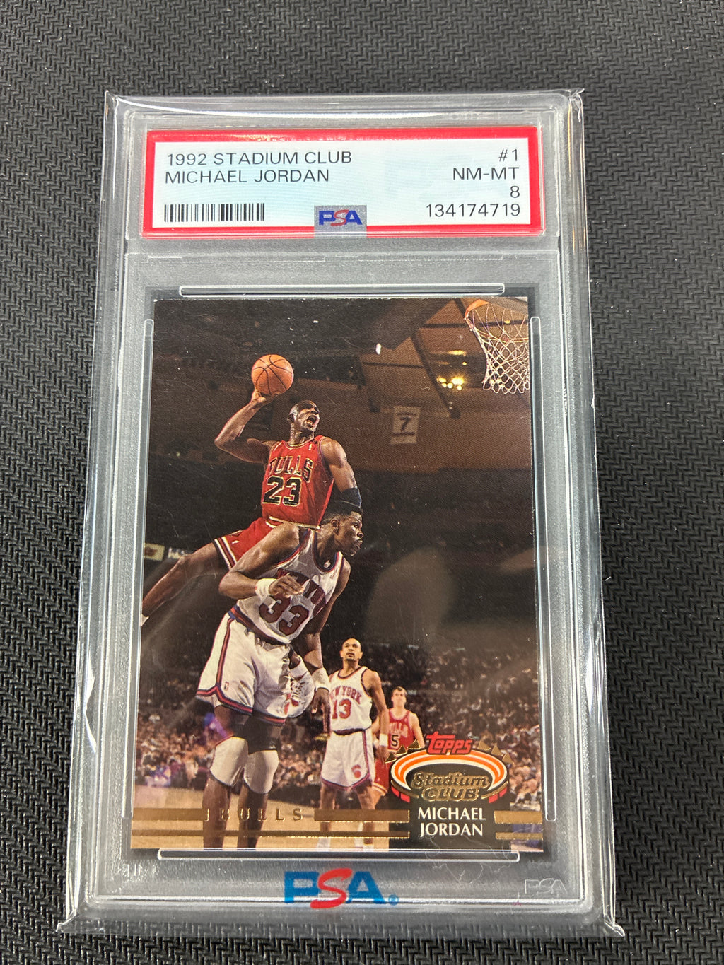 1992 Topps Stadium Club Michael Jordan PSA 8 Bulls