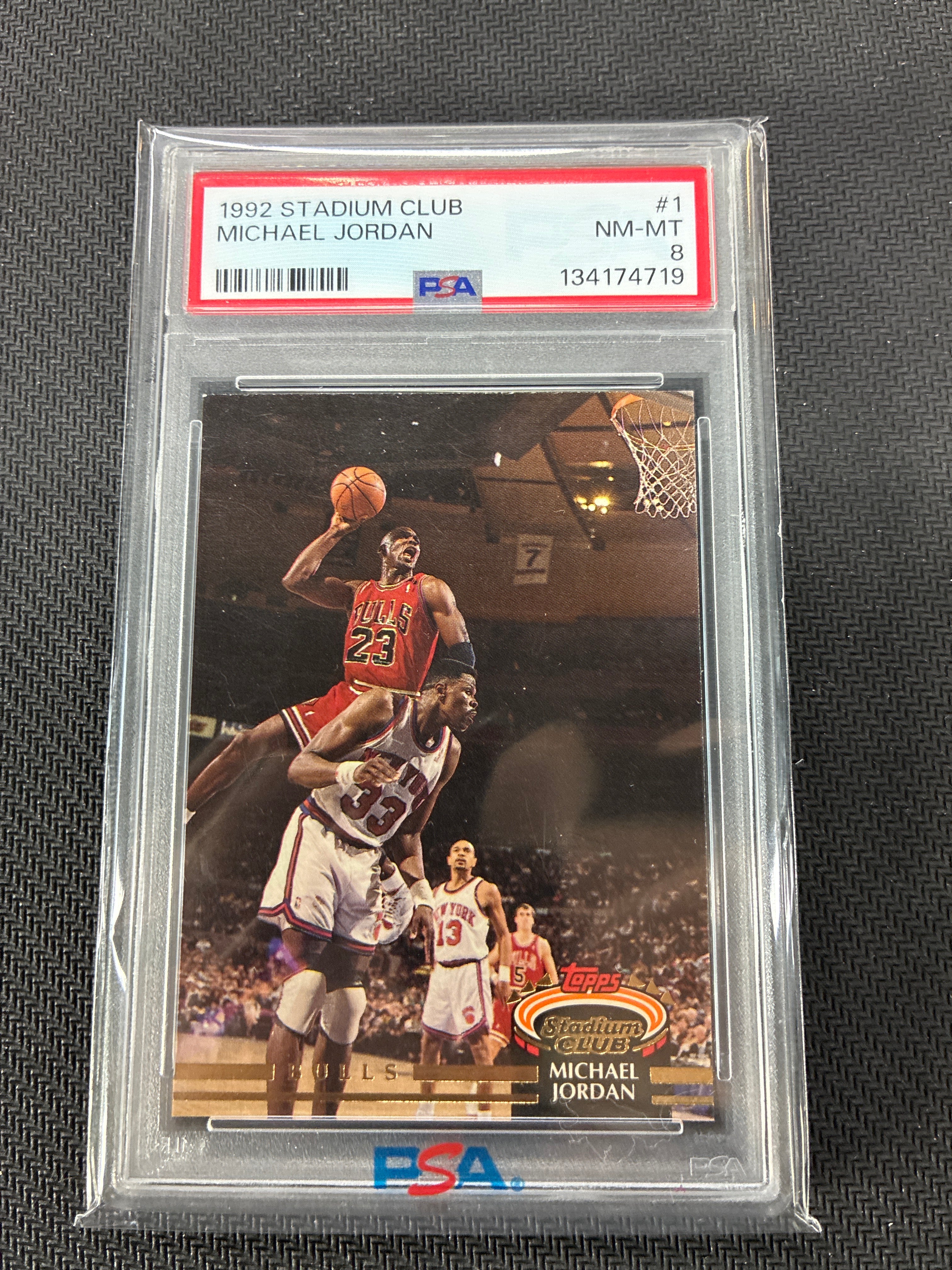 1992 Topps Stadium Club Michael Jordan PSA 8 Bulls