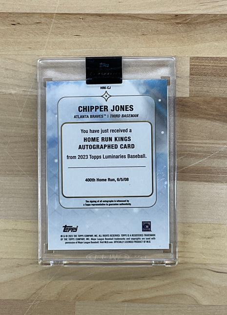 2023 Topps Luminaries Chipper Jones Auto 400 /15 Braves