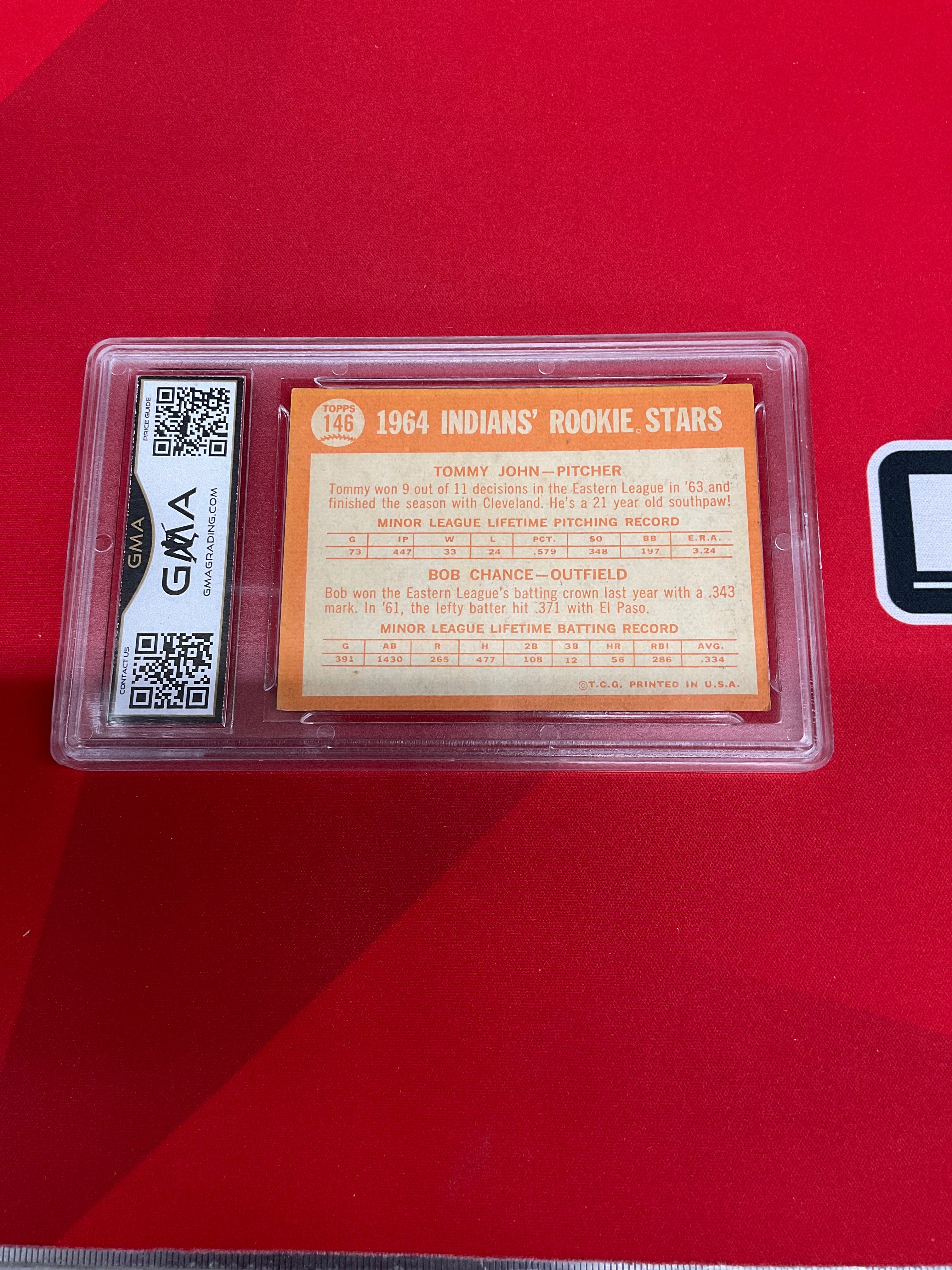 1964 Topps Tommy John #146 Rookie GMA 6