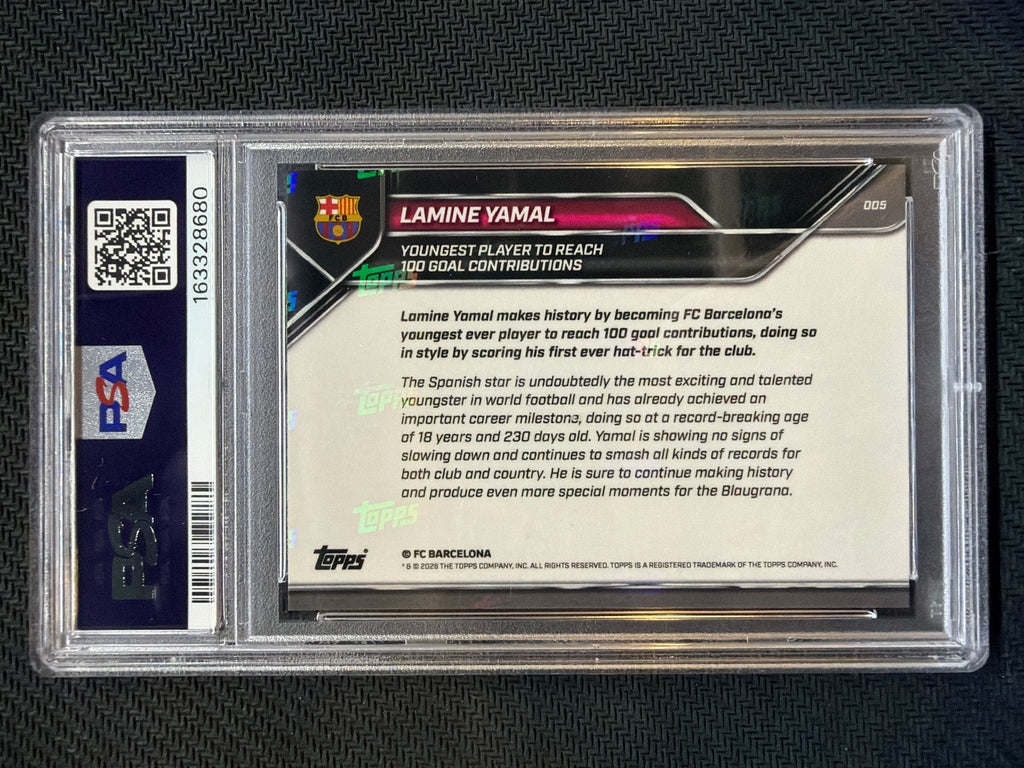 2025 Topps Now FC Barcelona Lamine Yamal #5 PSA 10 680
