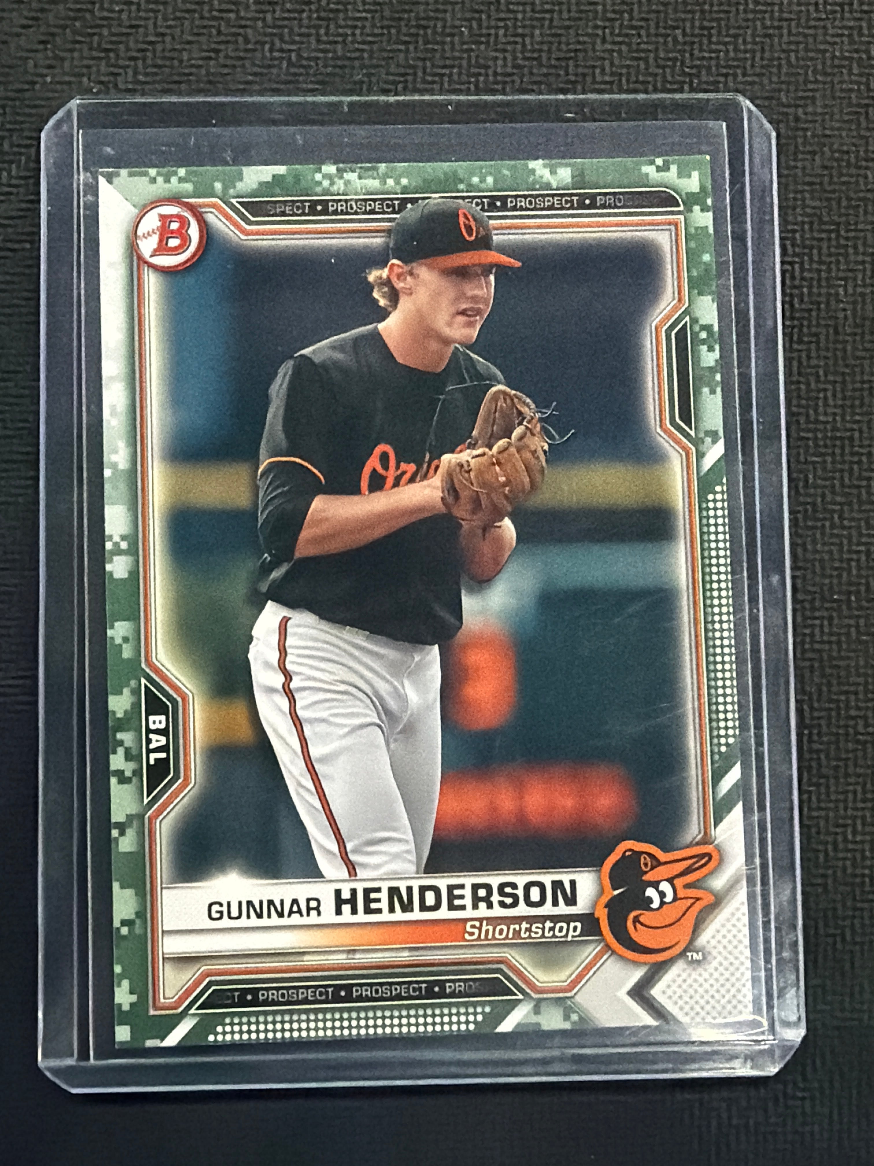 2021 Bowman Gunnar Henderson Camo Orioles