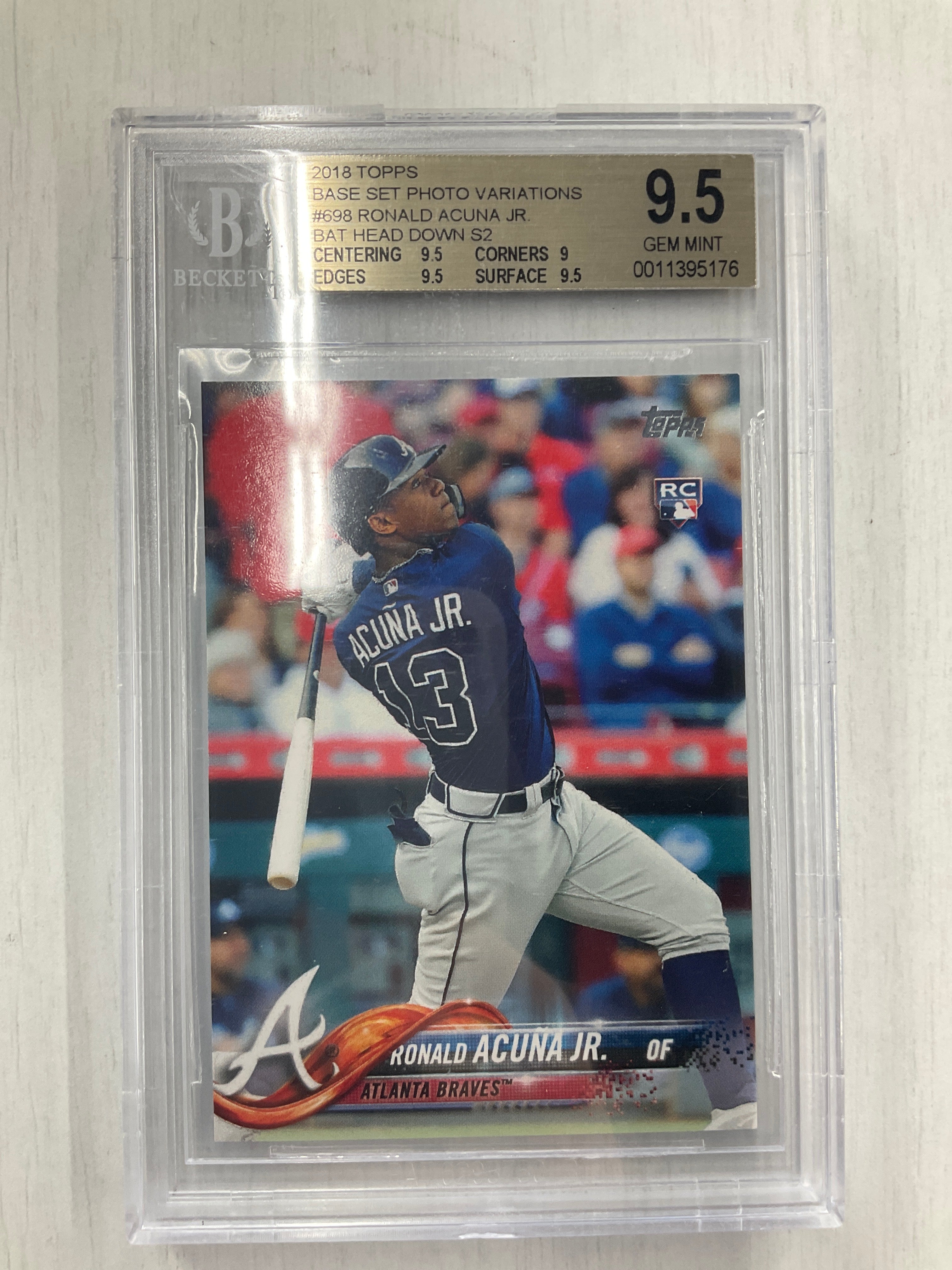 2018 Topps Ronald Acuna Jr. Bat Down BGS 9.5 Braves