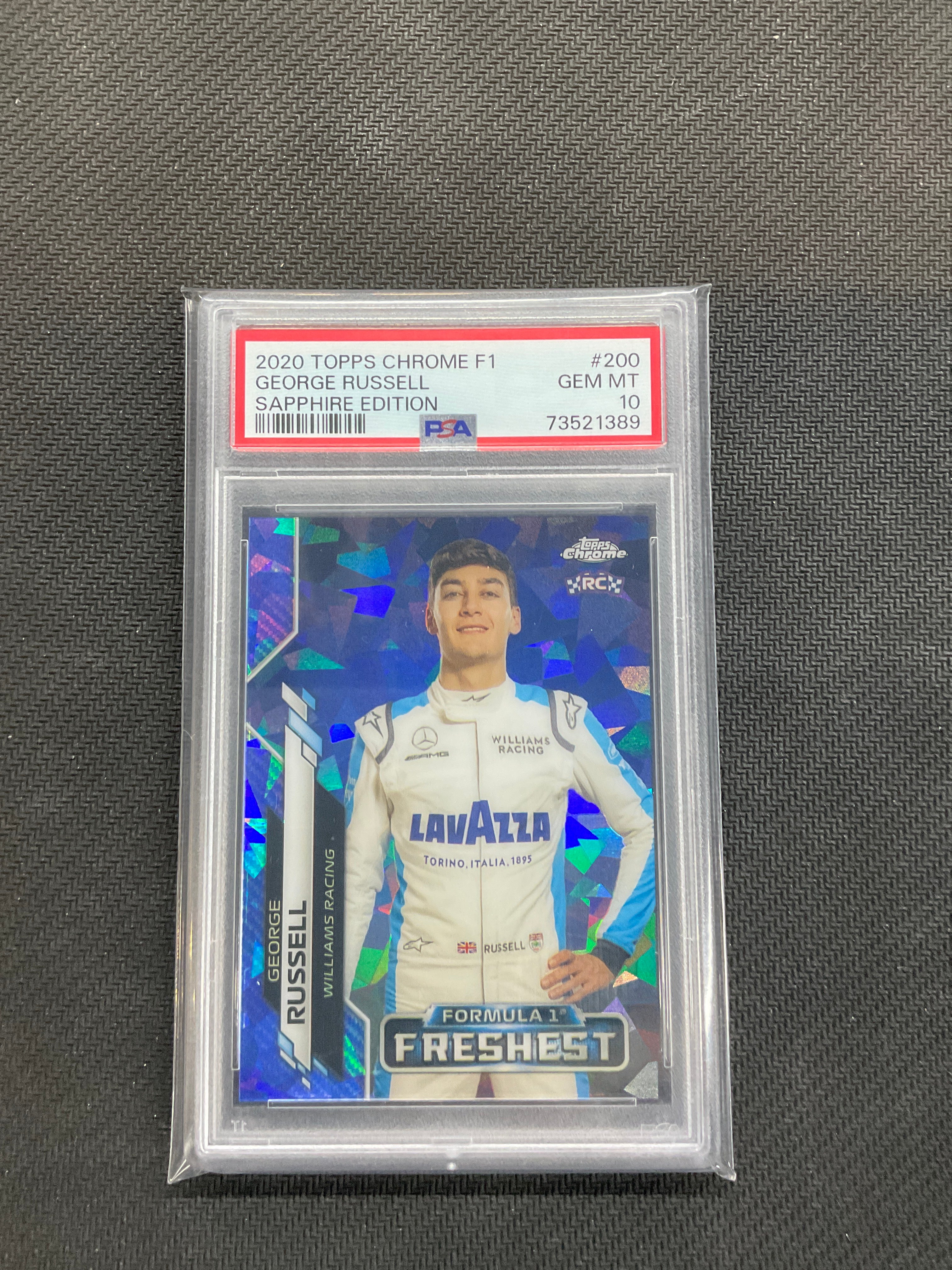 2020 Topps Chrome F1 Sapphire George Russell Rookie #200 PSA 10