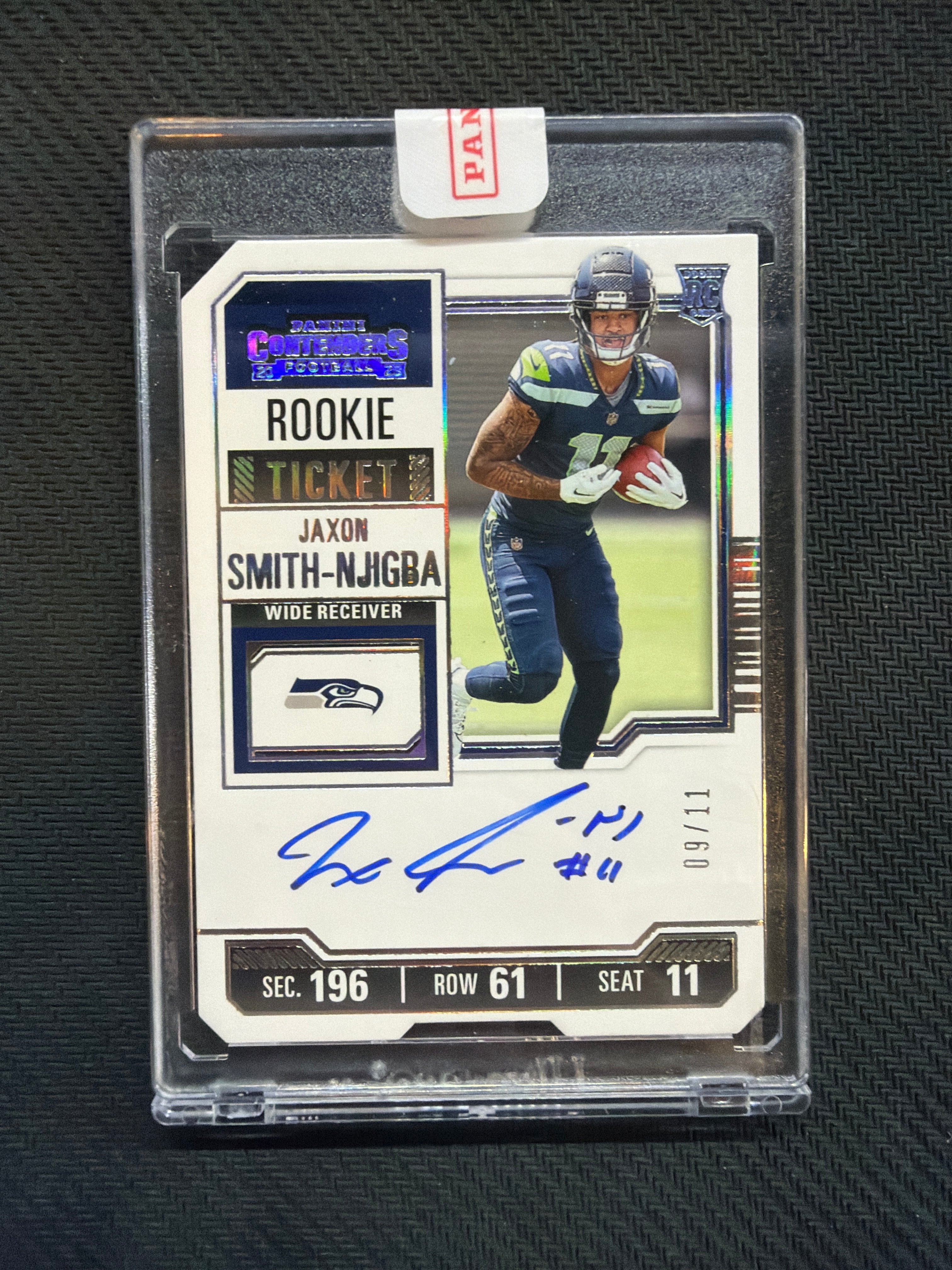 2023 Contenders Jaxon Smith-Njigba Rookie Ticket Auto /11 Seahawks