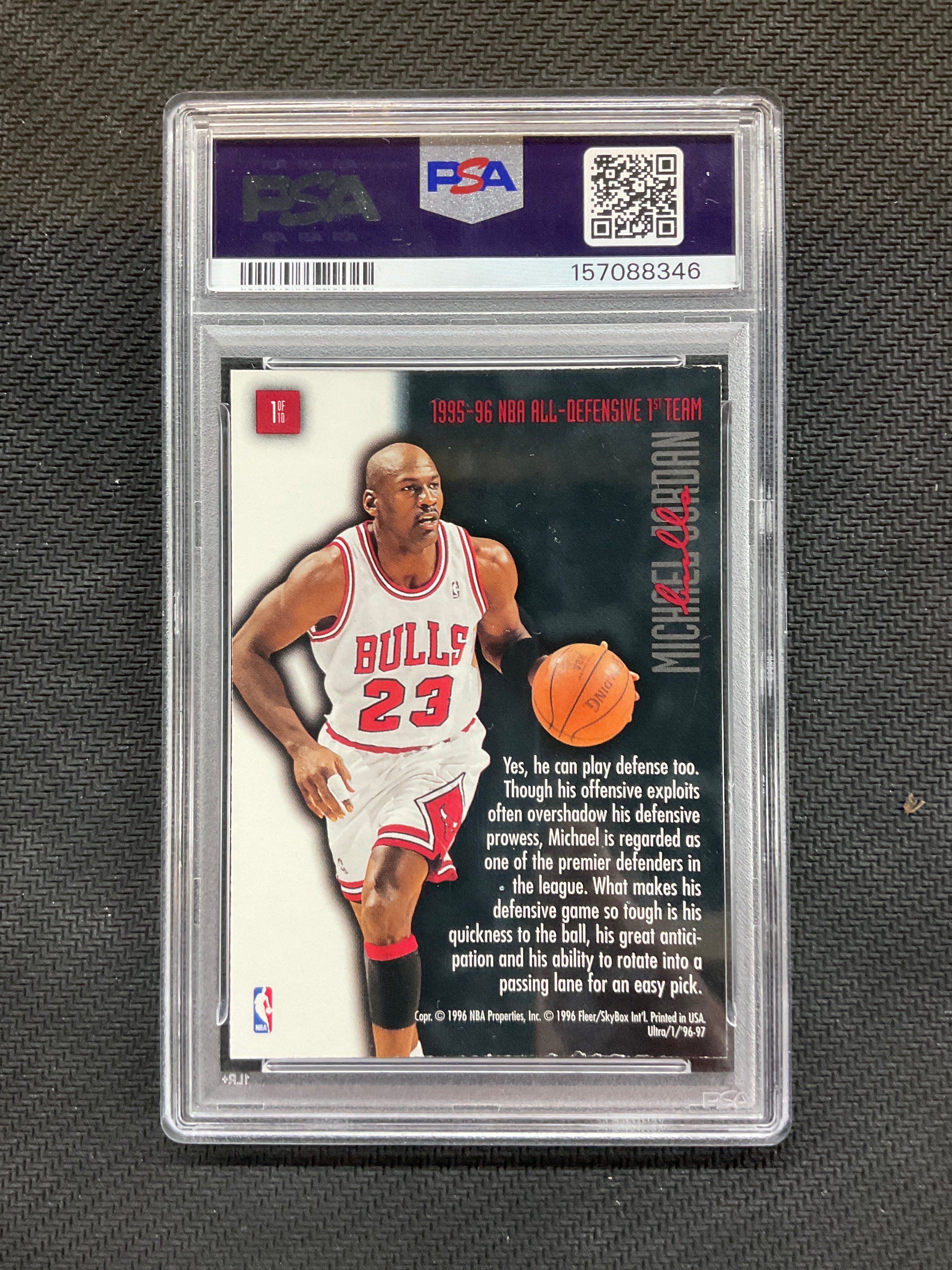 1996 Fleer Ultra Michael Jordan Full Court Trap #1 PSA 6 Bulls 346