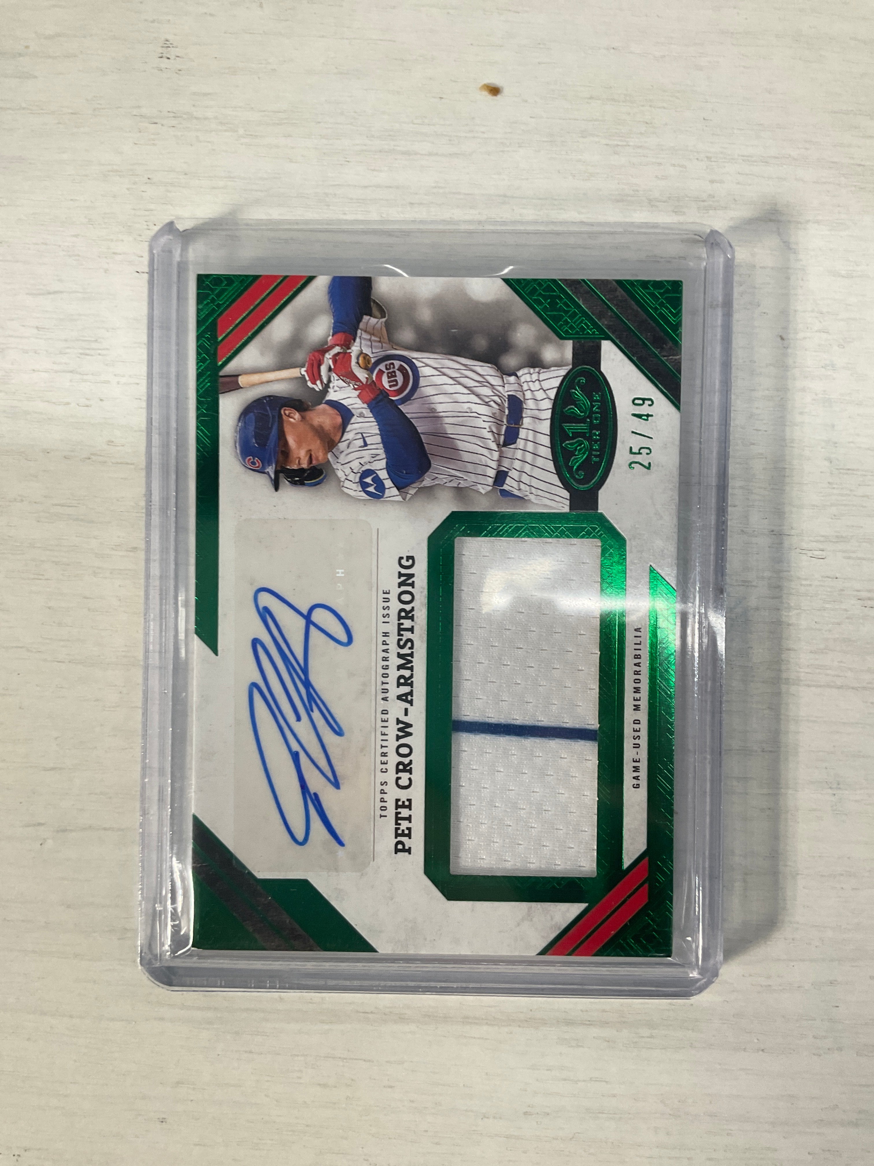 2025 Topps Tier One Pete Crow-Armstong Patch Auto /49
