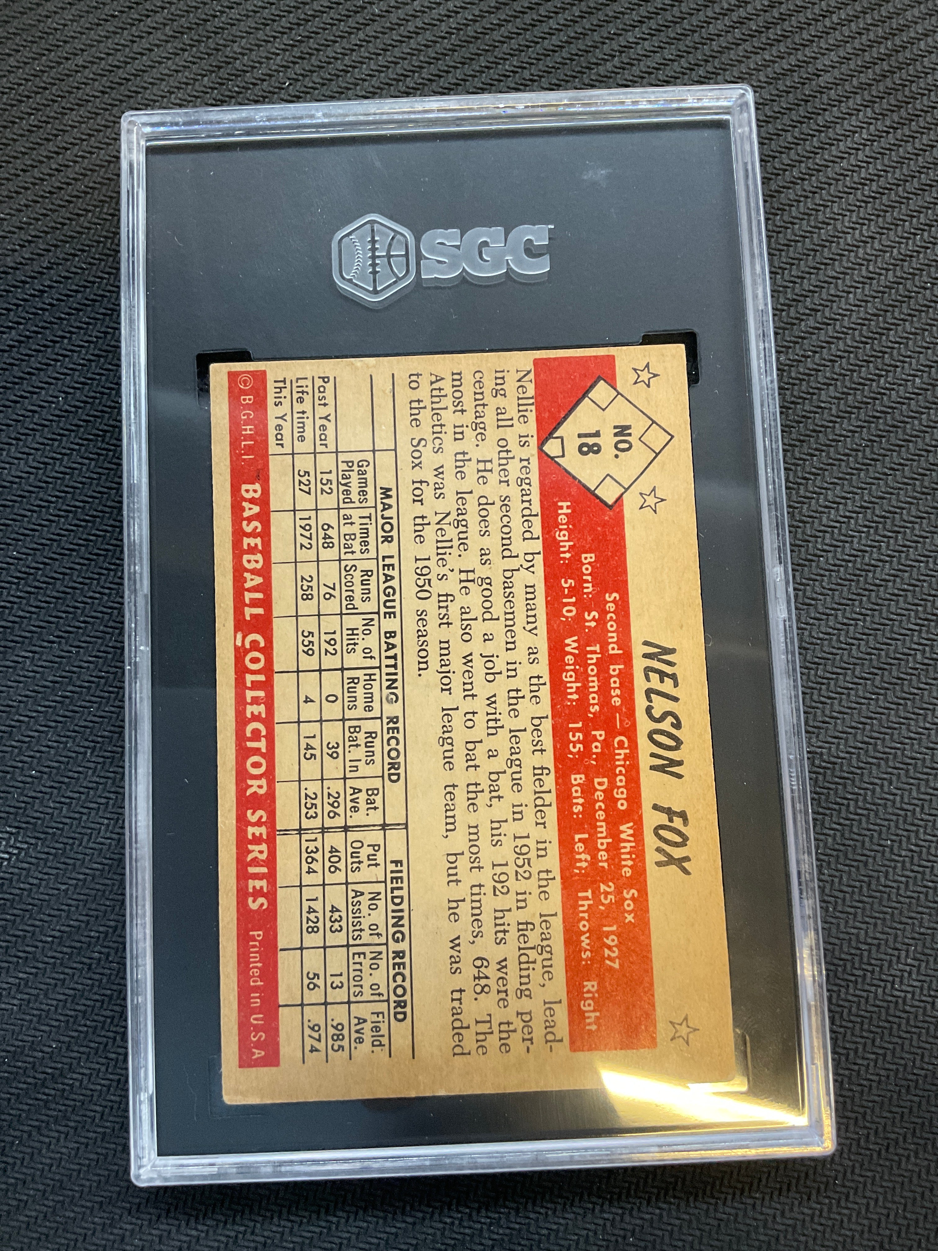 1953 Bowman Color #18 Nelson Fox