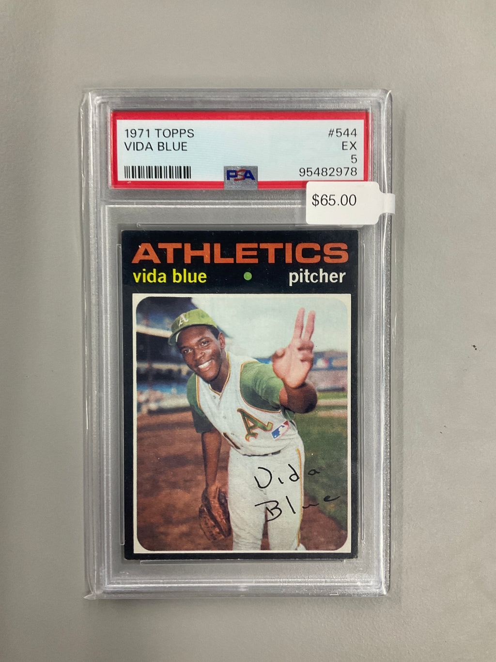 1971 Topps Vida Blue #544 PSA 5 A's