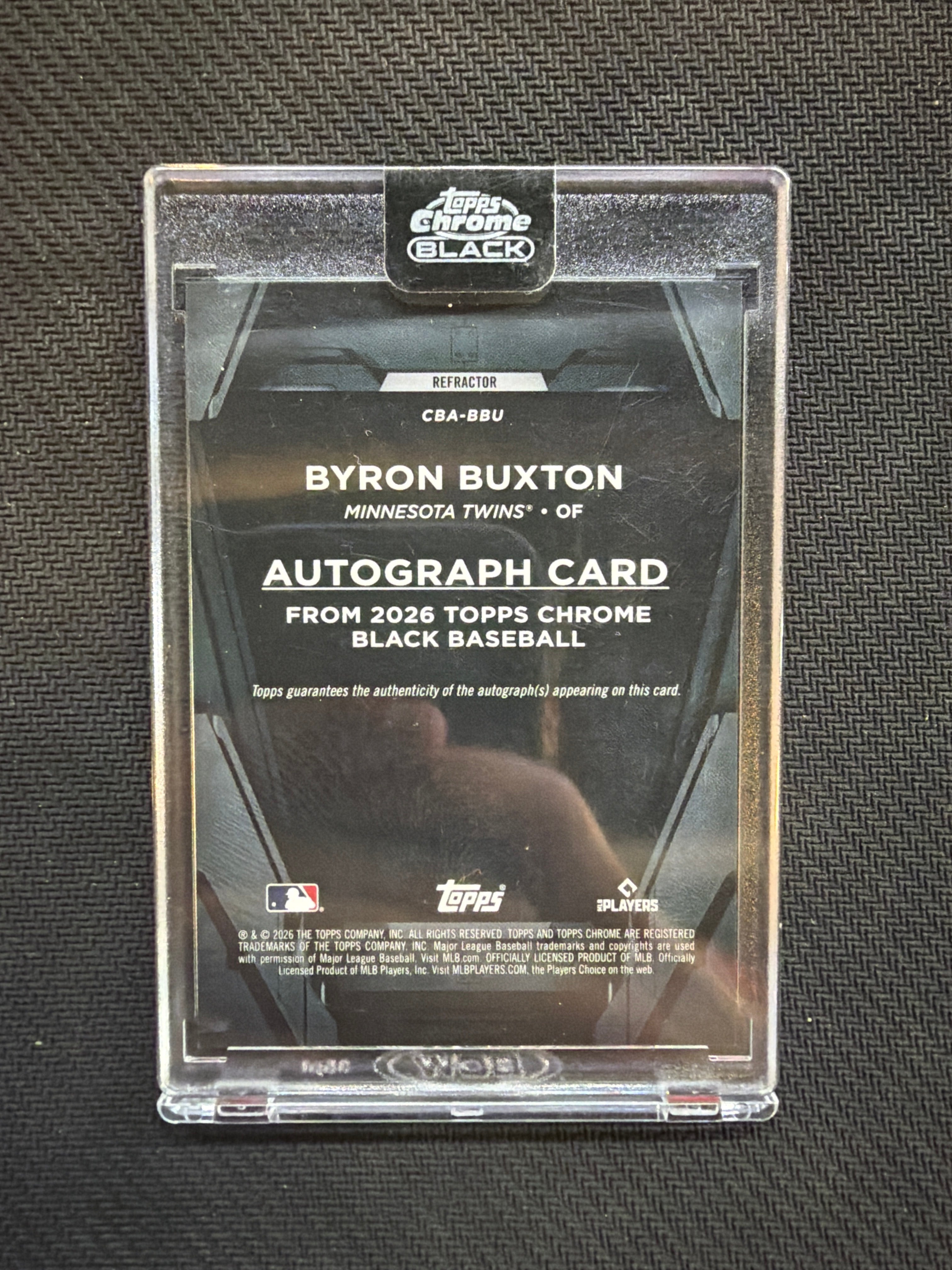 2026 Topps Chrome Black Byron Buxton Auto Refractor /199 Twins