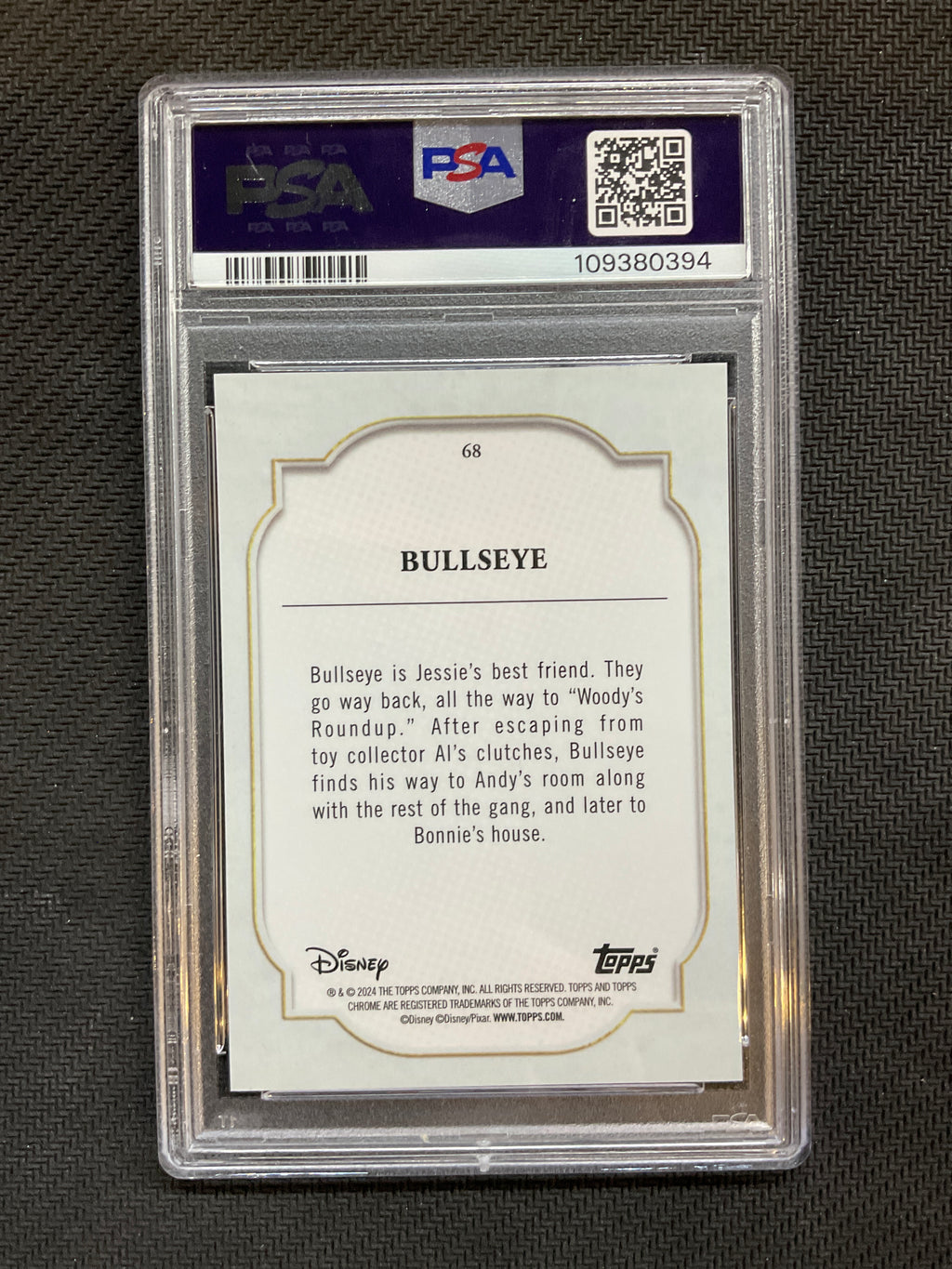 2024 Topps Chrome Disney Bullseye Purple Green Pulsar /150 PSA 10